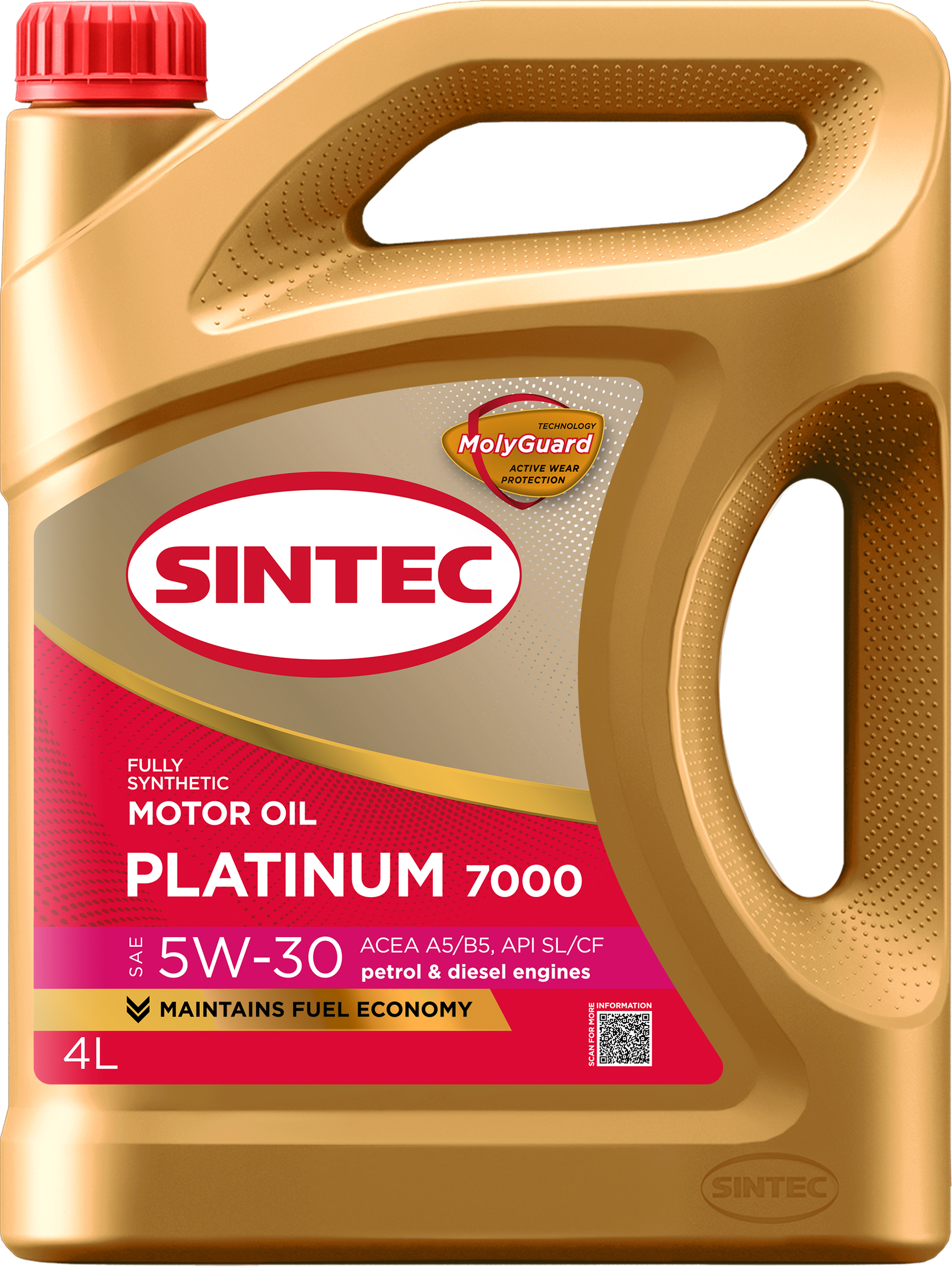 Изображение товара Масло моторное SINTEC Platinum 7000 5W-30 A5/B5 SL, синтетическое, 4л