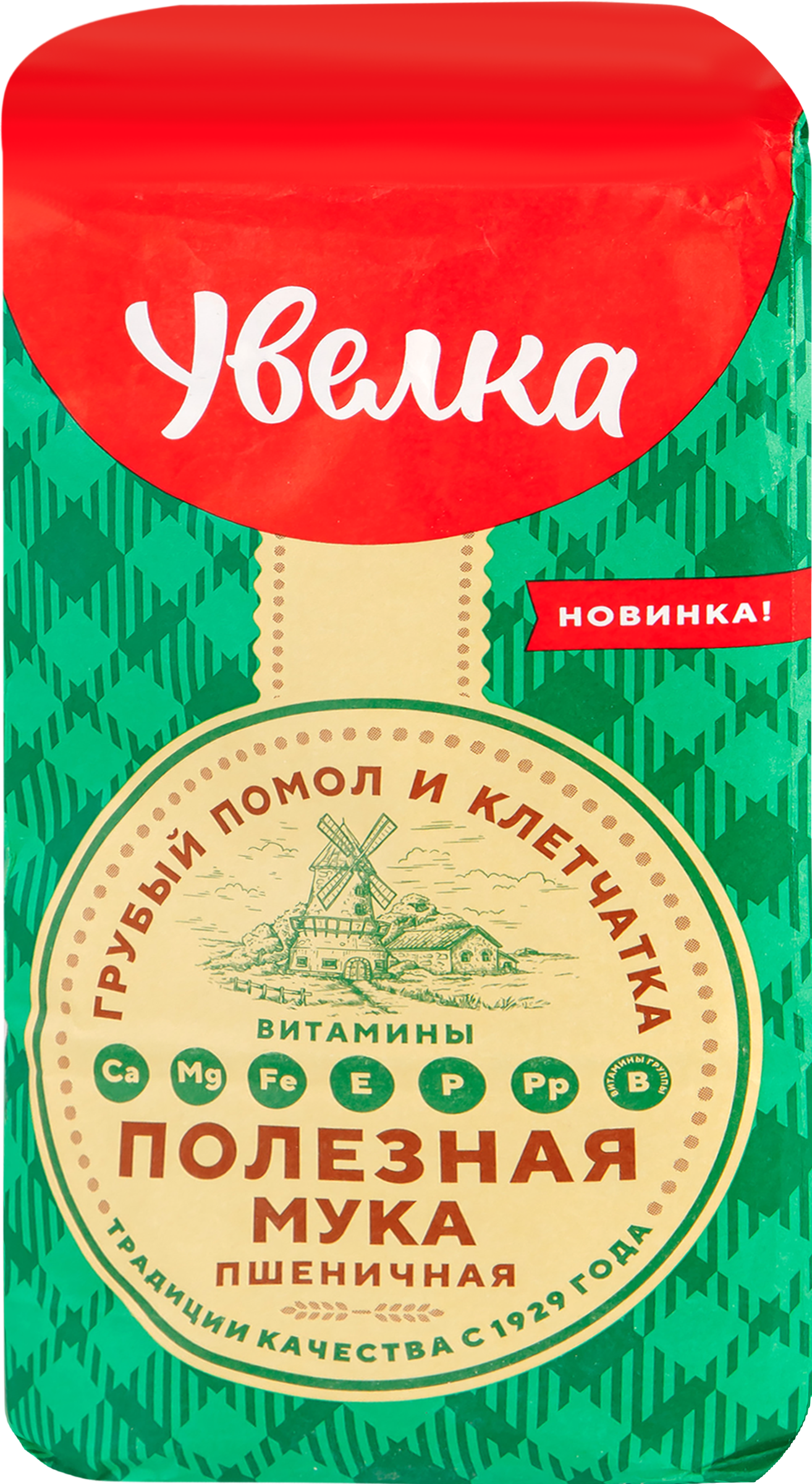 Изображение товара Мука пшеничная УВЕЛКА Полезная 2кг - для здоровой выпечки и хлеба