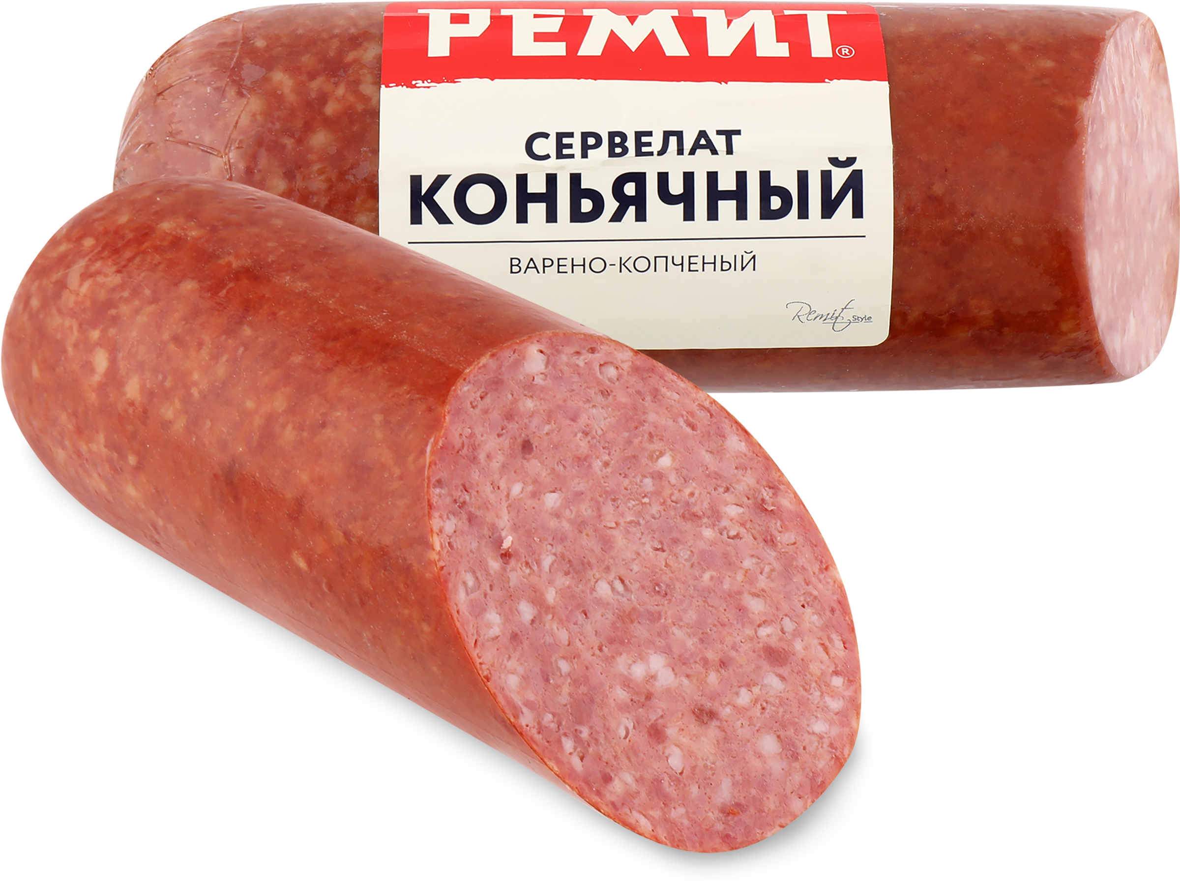 Изображение товара Колбаса копчено-вареная РЕМИТ Сервелат Коньячный весовая