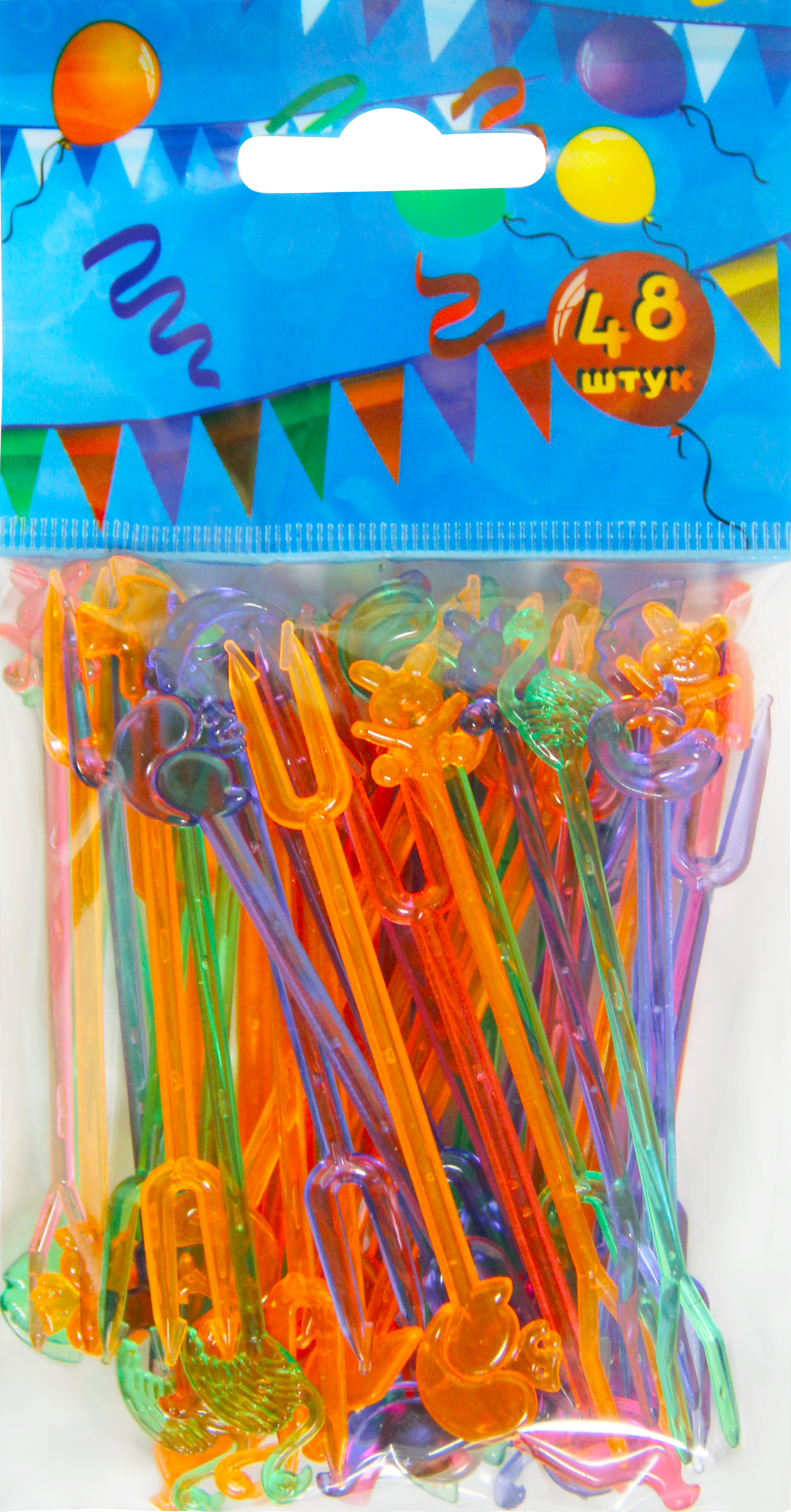 Изображение товара Вилочка для канапе 48 шт стильные пластиковые аксессуары для сервировки