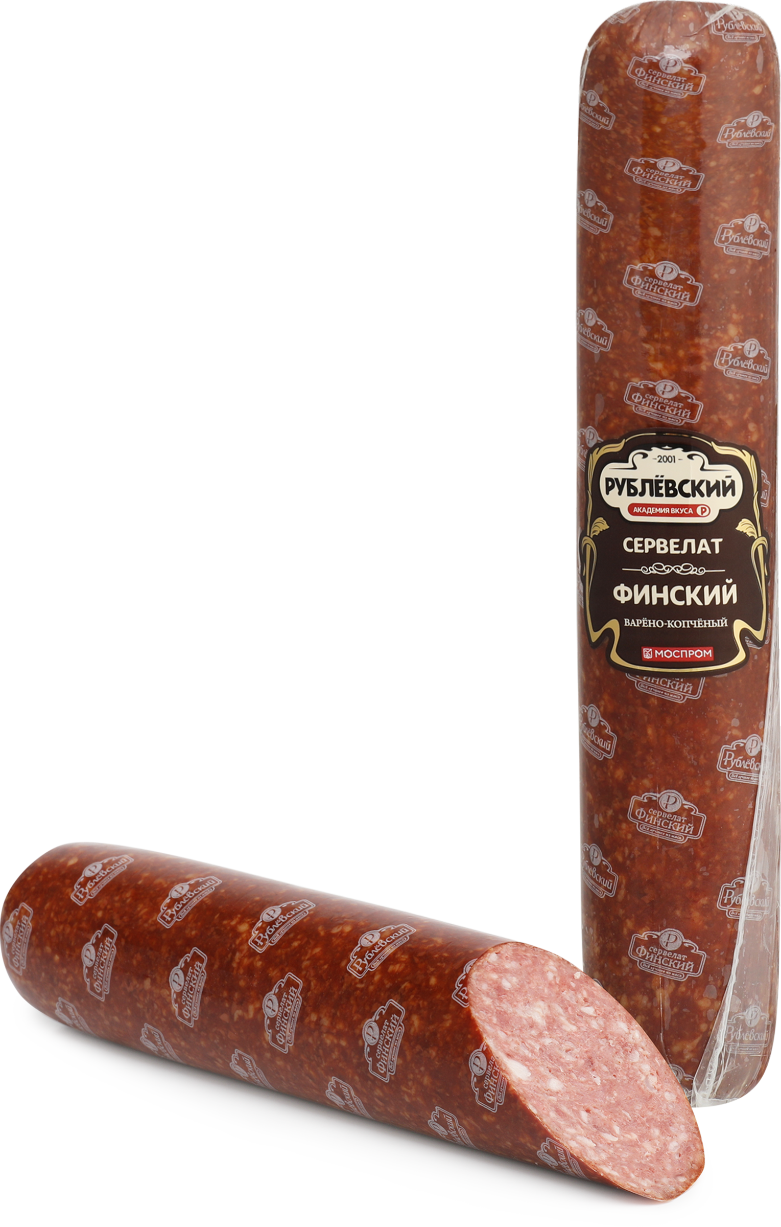 Изображение товара Копчено-вареная колбаса РУБЛЁВСКИЙ Сервелат Финский, весовая, категория Б