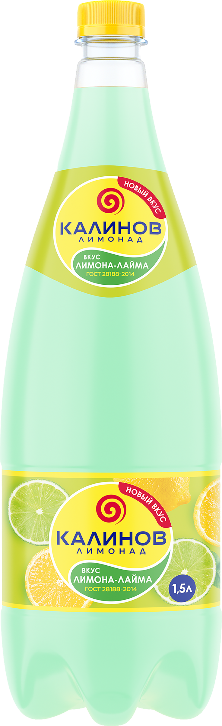 Изображение товара Напиток КАЛИНОВ Лимонад Лимон, лайм газированный, 1.5л