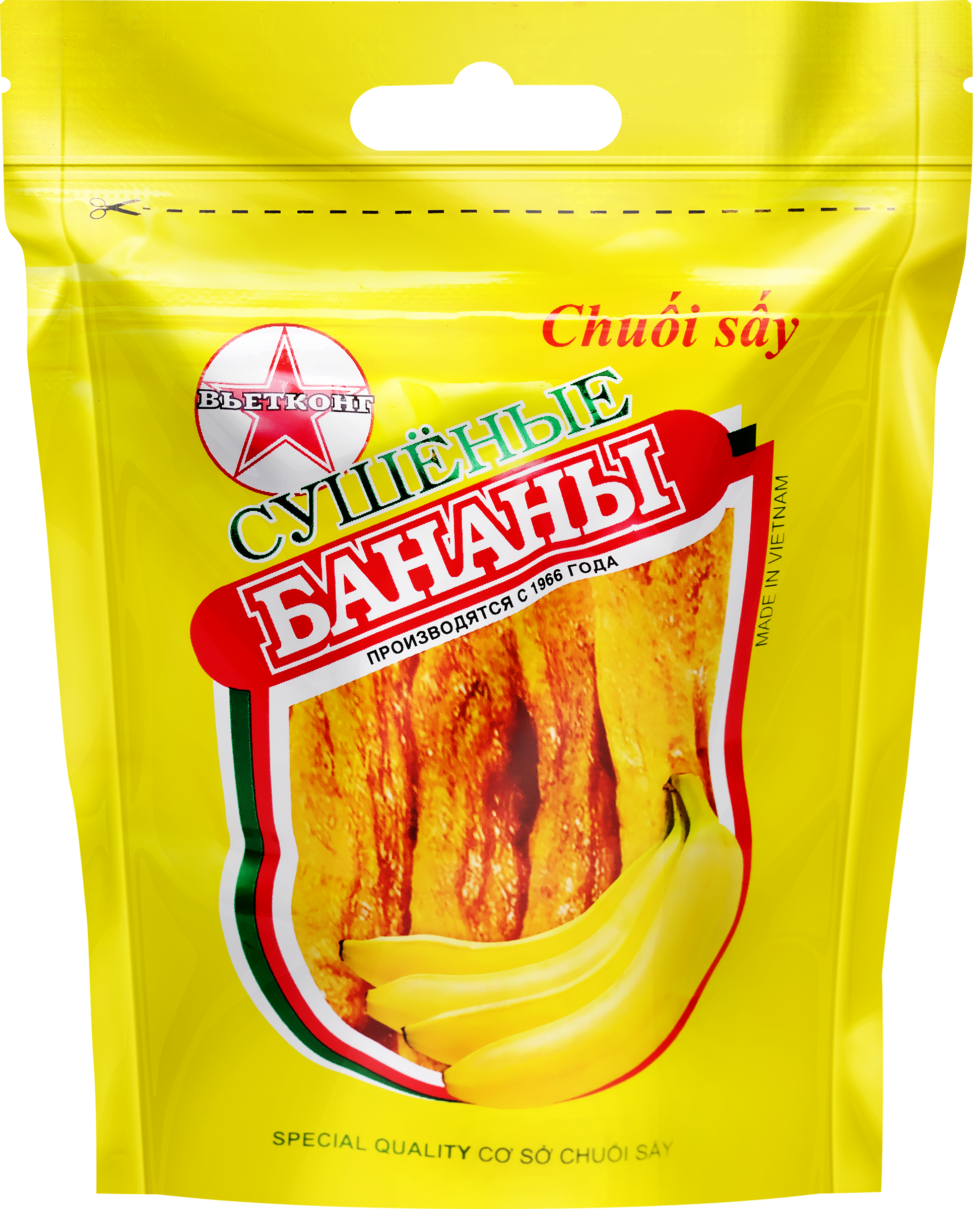 Изображение товара Сушеные бананы ВЬЕТКОНГ, 100г - натуральный перекус