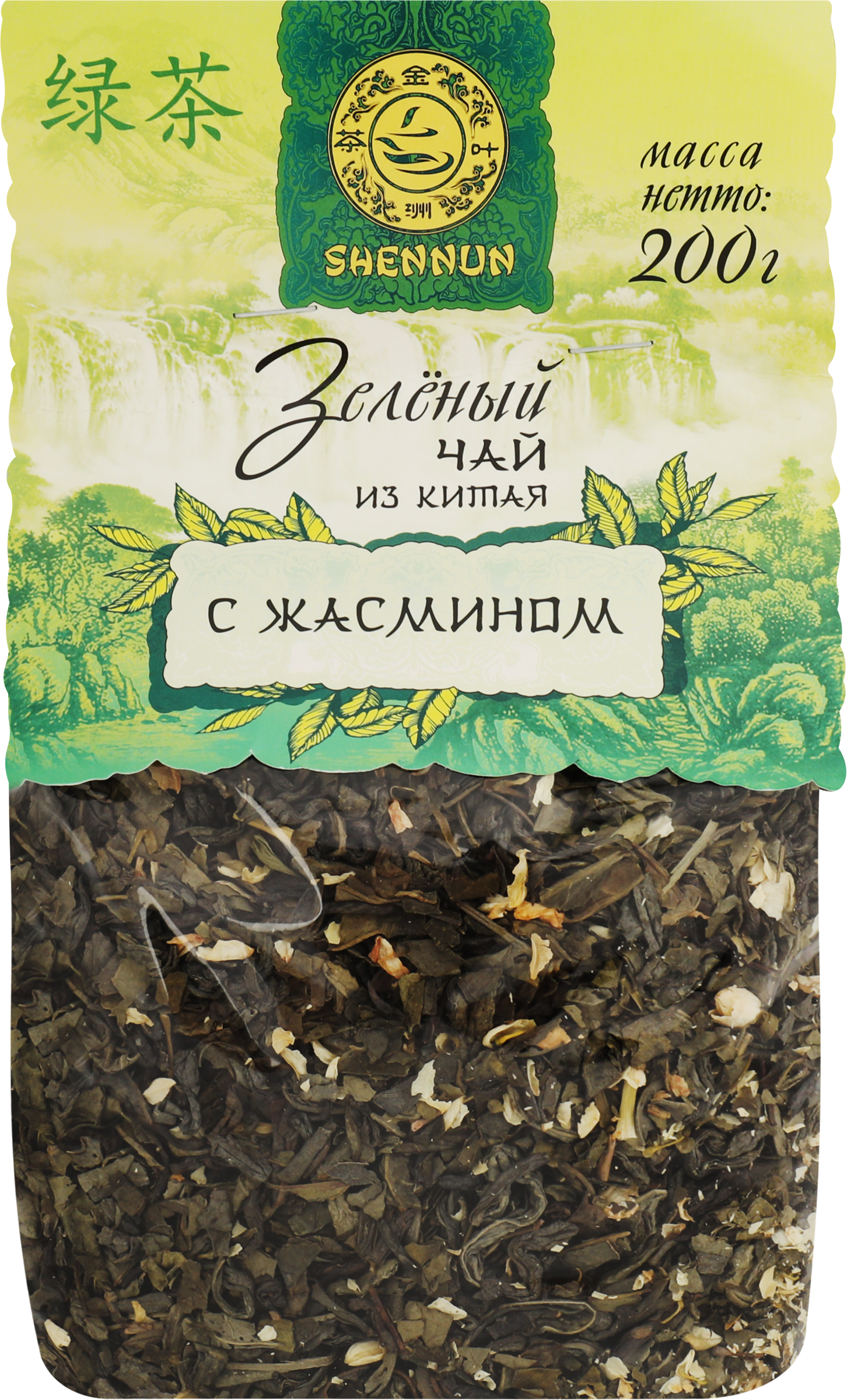 Изображение товара Чай зеленый SHENNUN Китайский с жасмином, 200г
