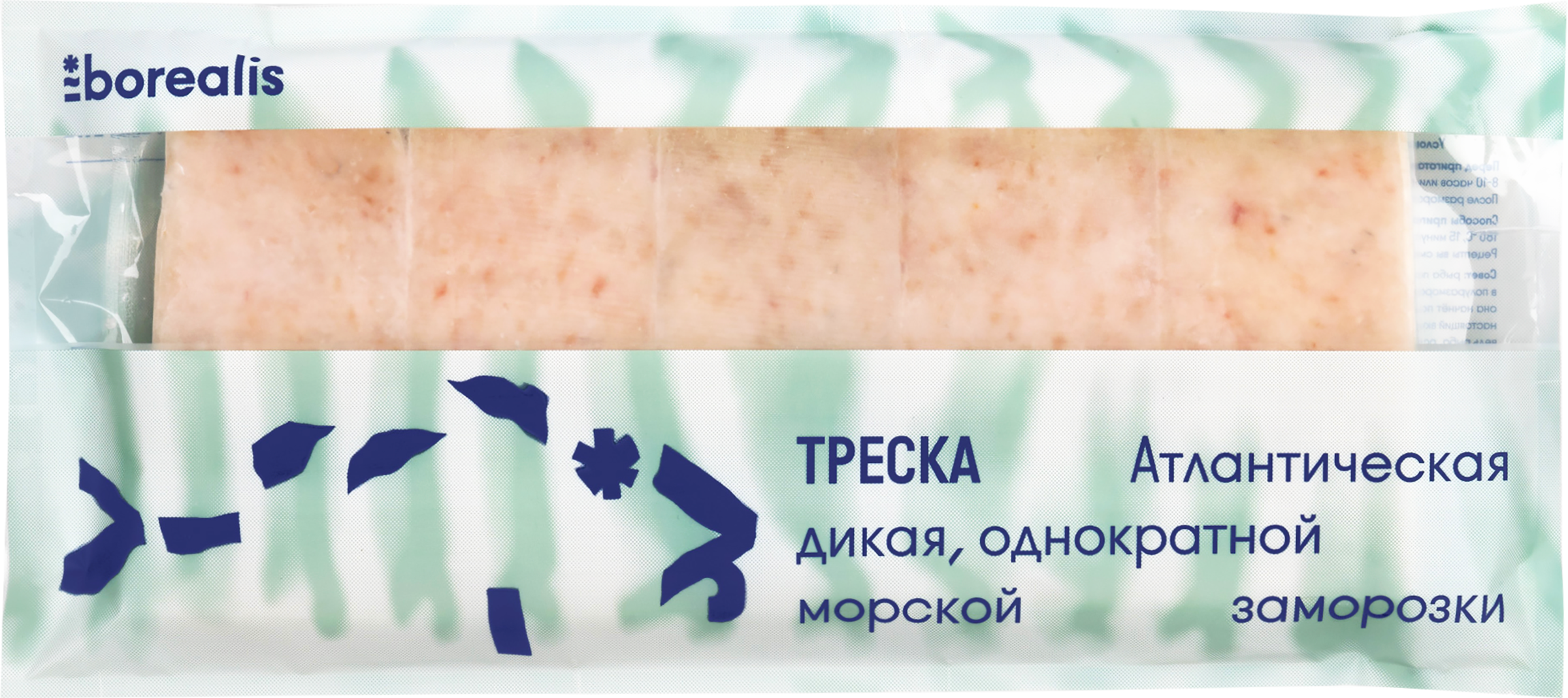 Изображение товара Фарш трески свежемороженый BOREALIS блочный, 750г