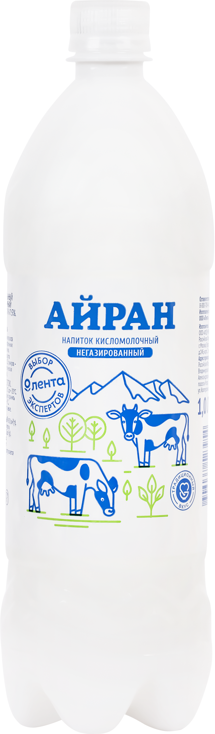 Изображение товара Айран ЛЕНТА Выбор экспертов негазированный 0,5% 1000мл