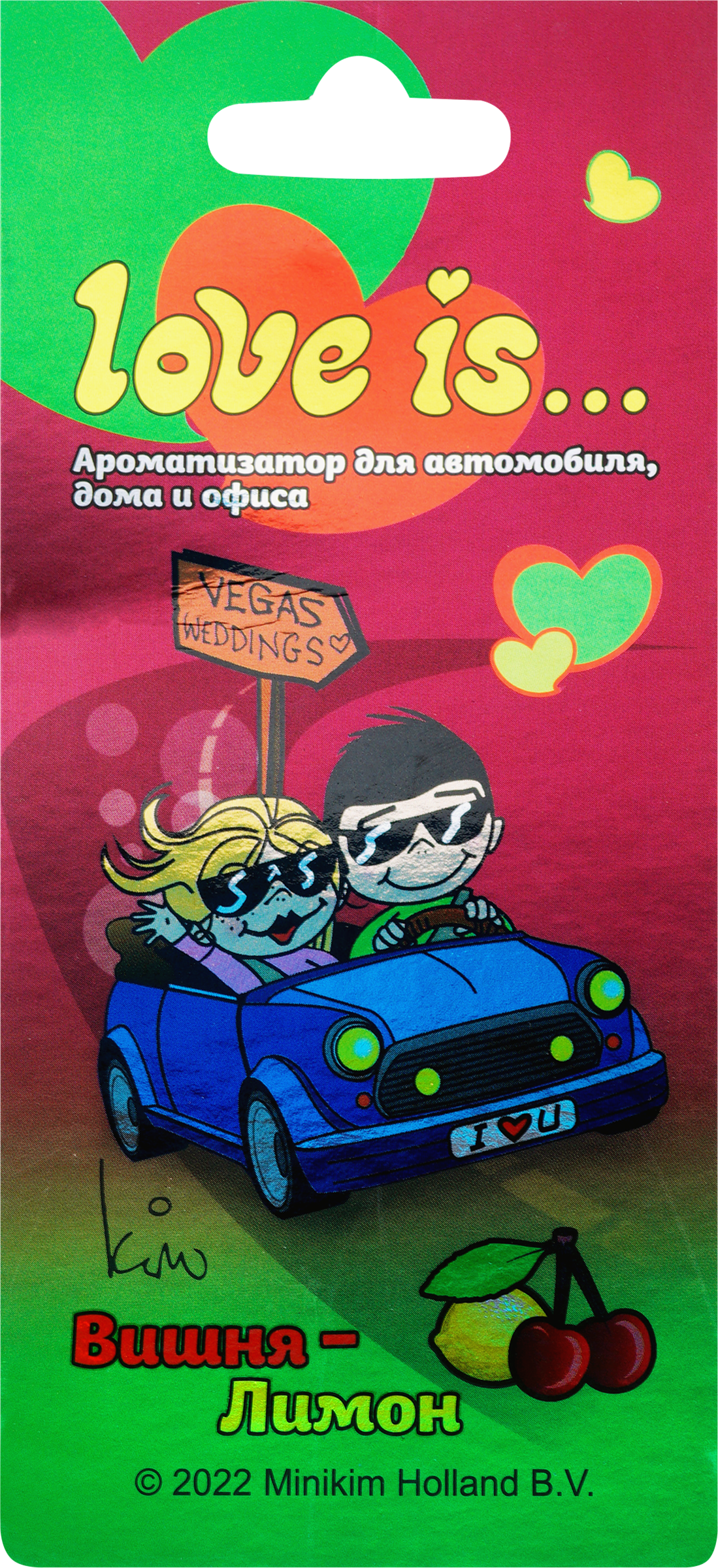 Изображение товара Ароматизатор AROMA RICHE Love Is вишня-лимон/кола-лимон подвесной