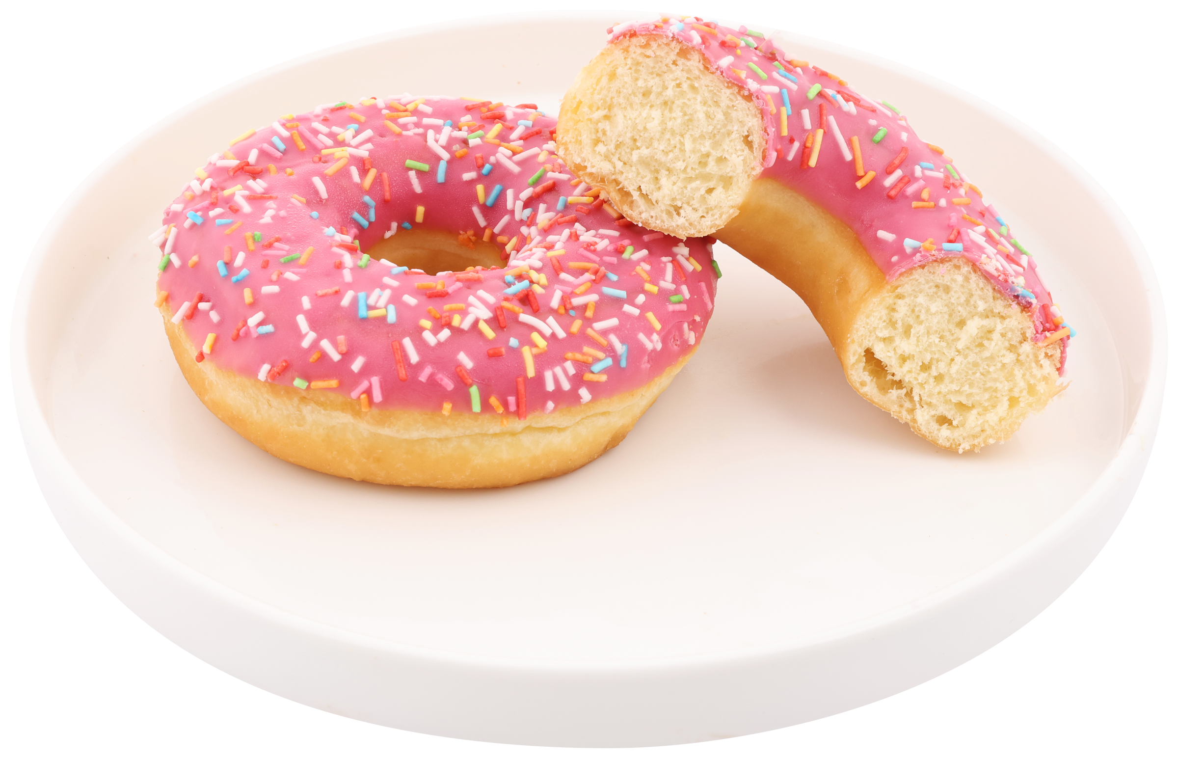 Изображение товара Донат ЛЕНТА FRESH глазированный со вкусом клубники, 58г