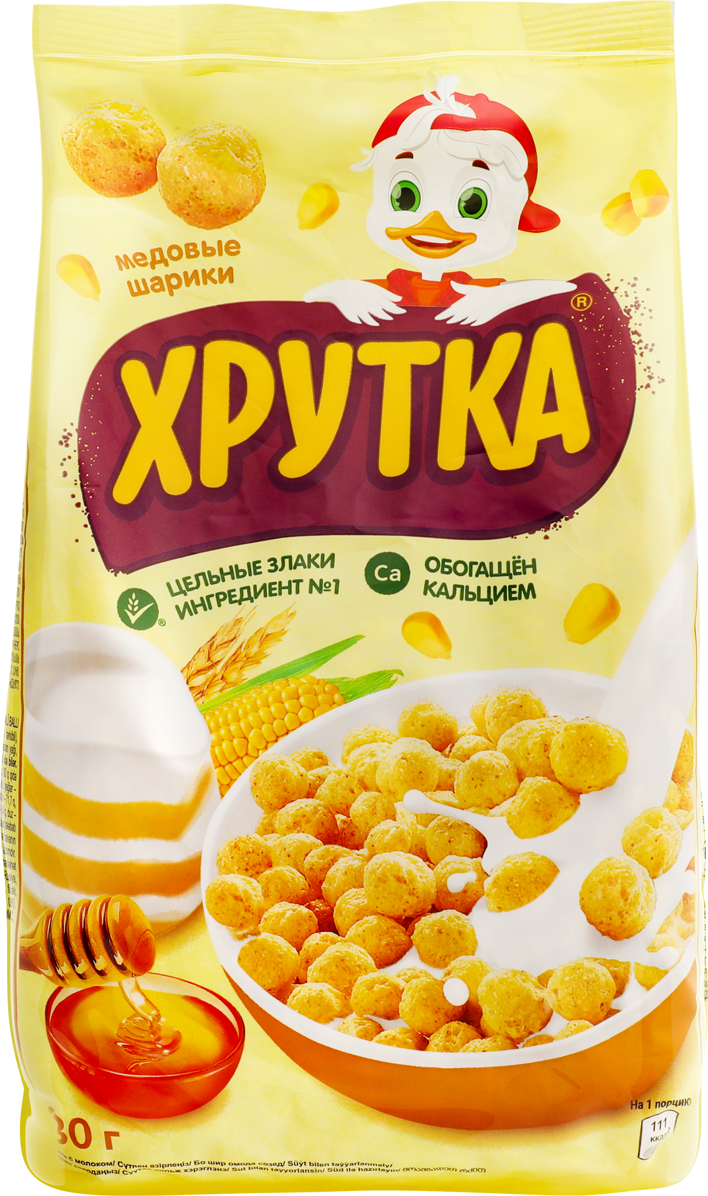 Изображение товара Готовый завтрак ХРУТКА Медовые шарики, 230г