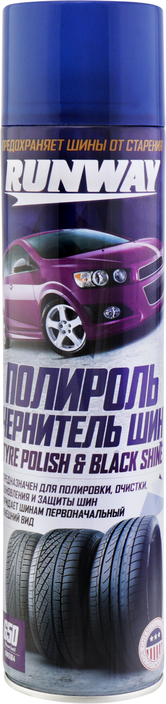 Изображение товара Полироль для чернения шин RUNWAY 650мл для защиты и восстановления резины