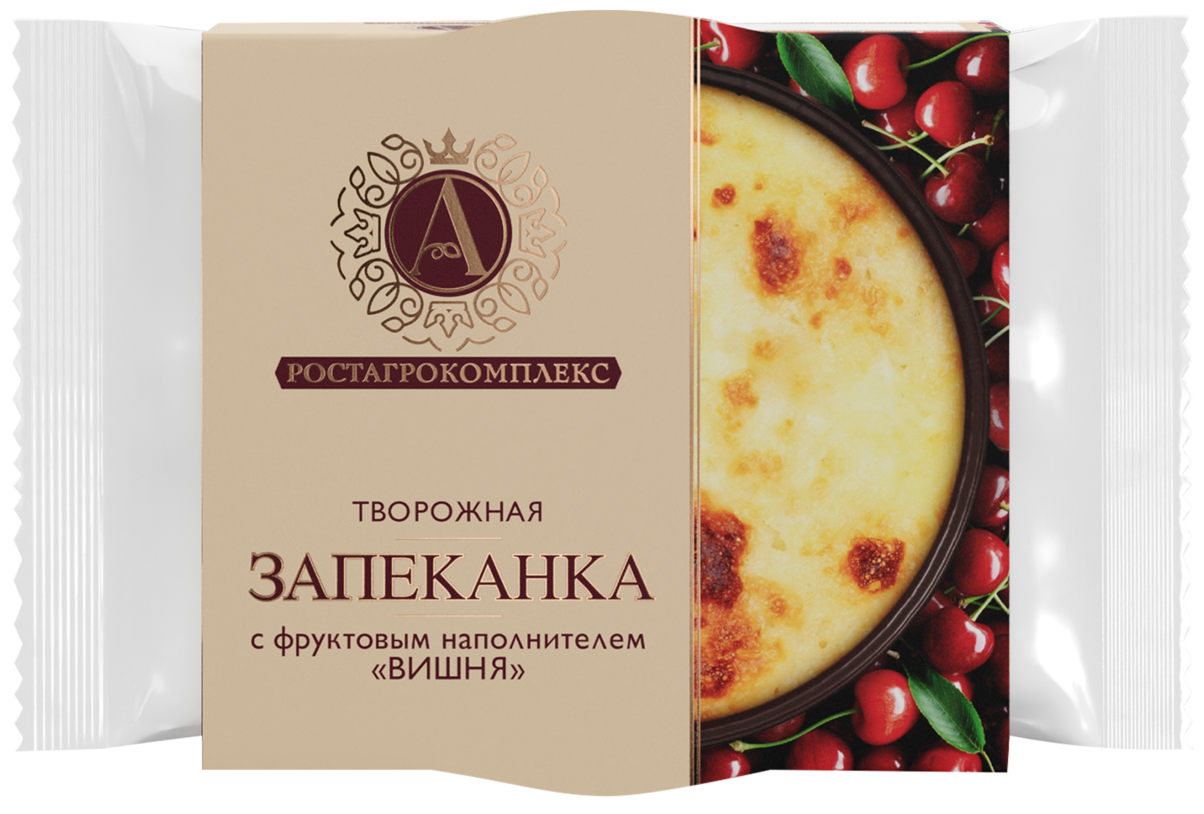 Изображение товара Запеканка творожная А.РОСТАГРОКОМПЛЕКС Вишня 13%, без змж, 100г