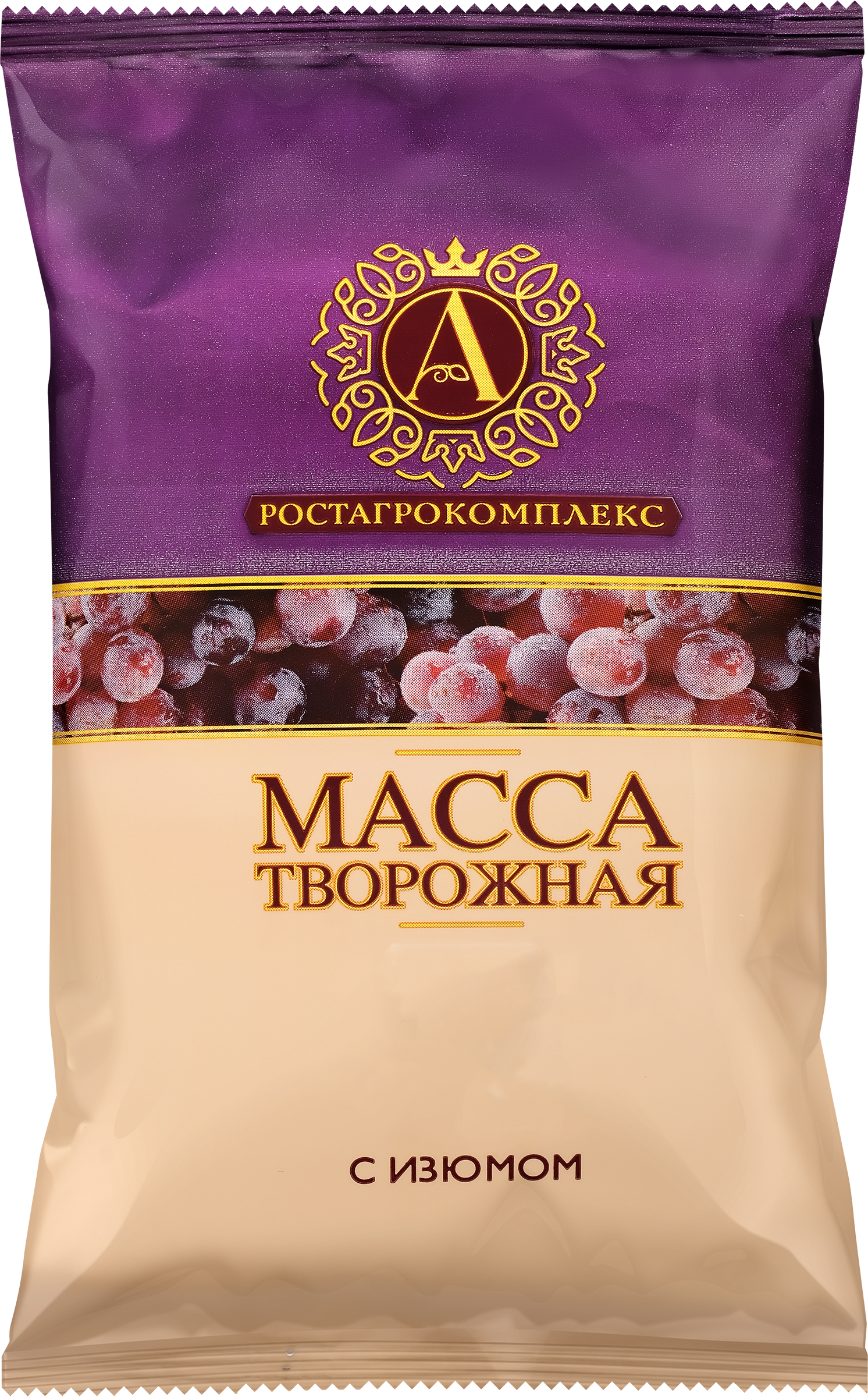 Изображение товара Масса творожная А.РОСТАГРОКОМПЛЕКС с изюмом 20%, без змж, 180г