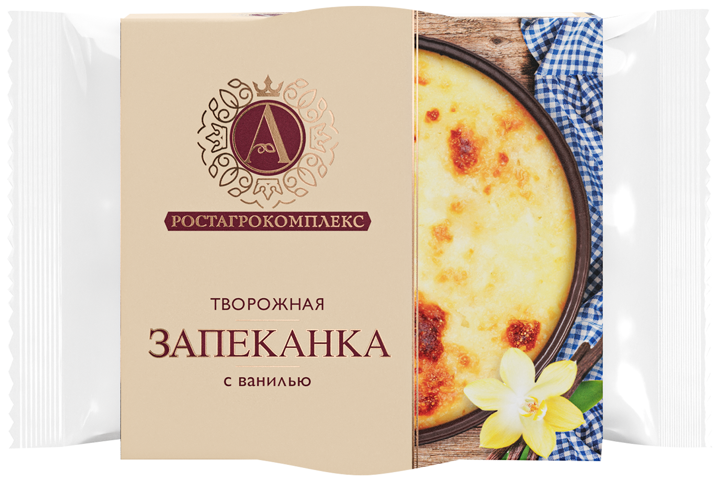 Изображение товара Запеканка творожная А.РОСТАГРОКОМПЛЕКС с ванилью 16%, без змж, 100г