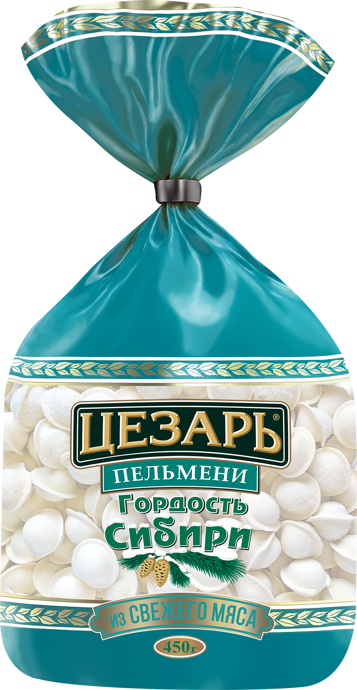 Изображение товара Пельмени ЦЕЗАРЬ Гордость Сибири, 450г — традиционные замороженные мясные пельмени