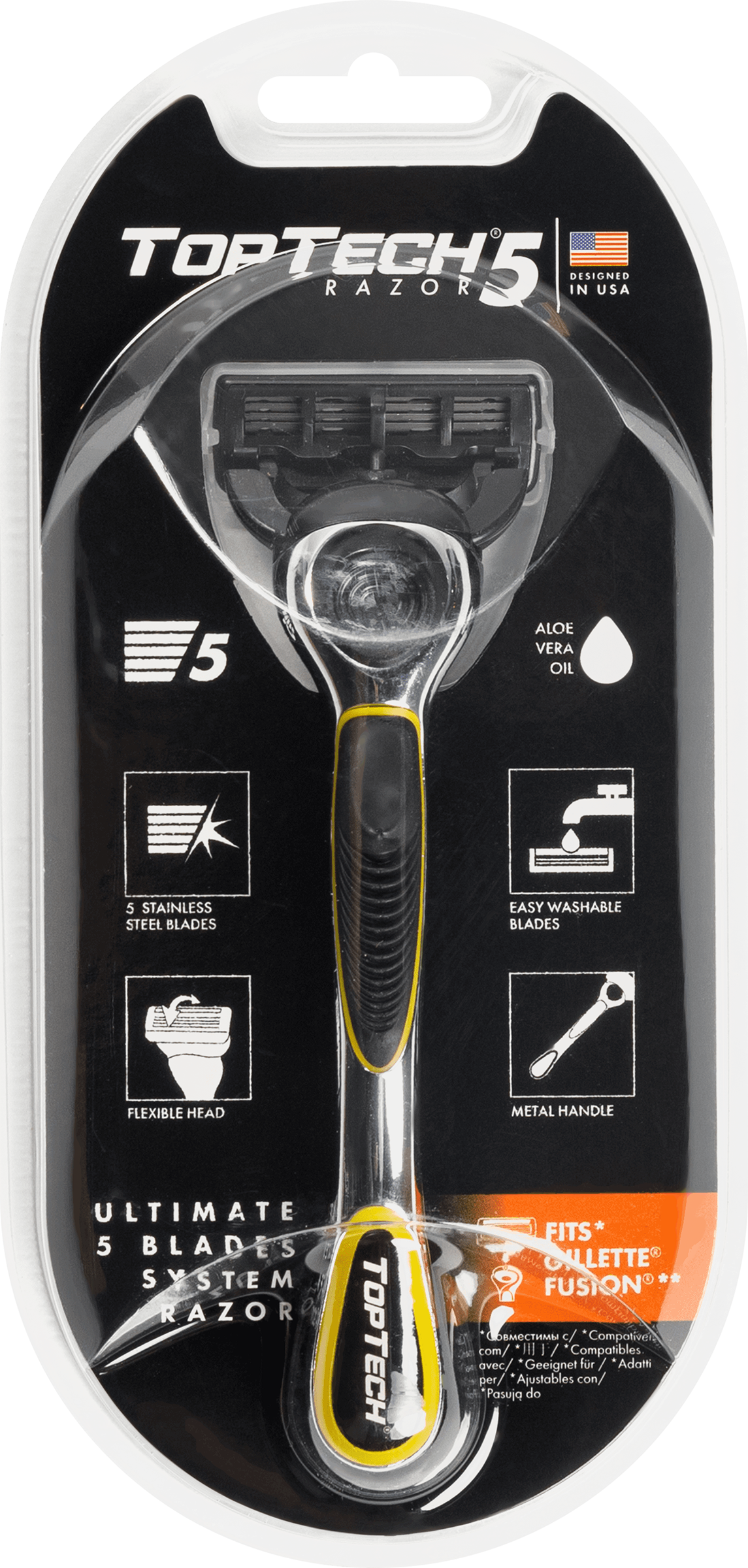 Изображение товара Бритва TOPTECH Razor 5 + 1 сменная кассета для качественного бритья