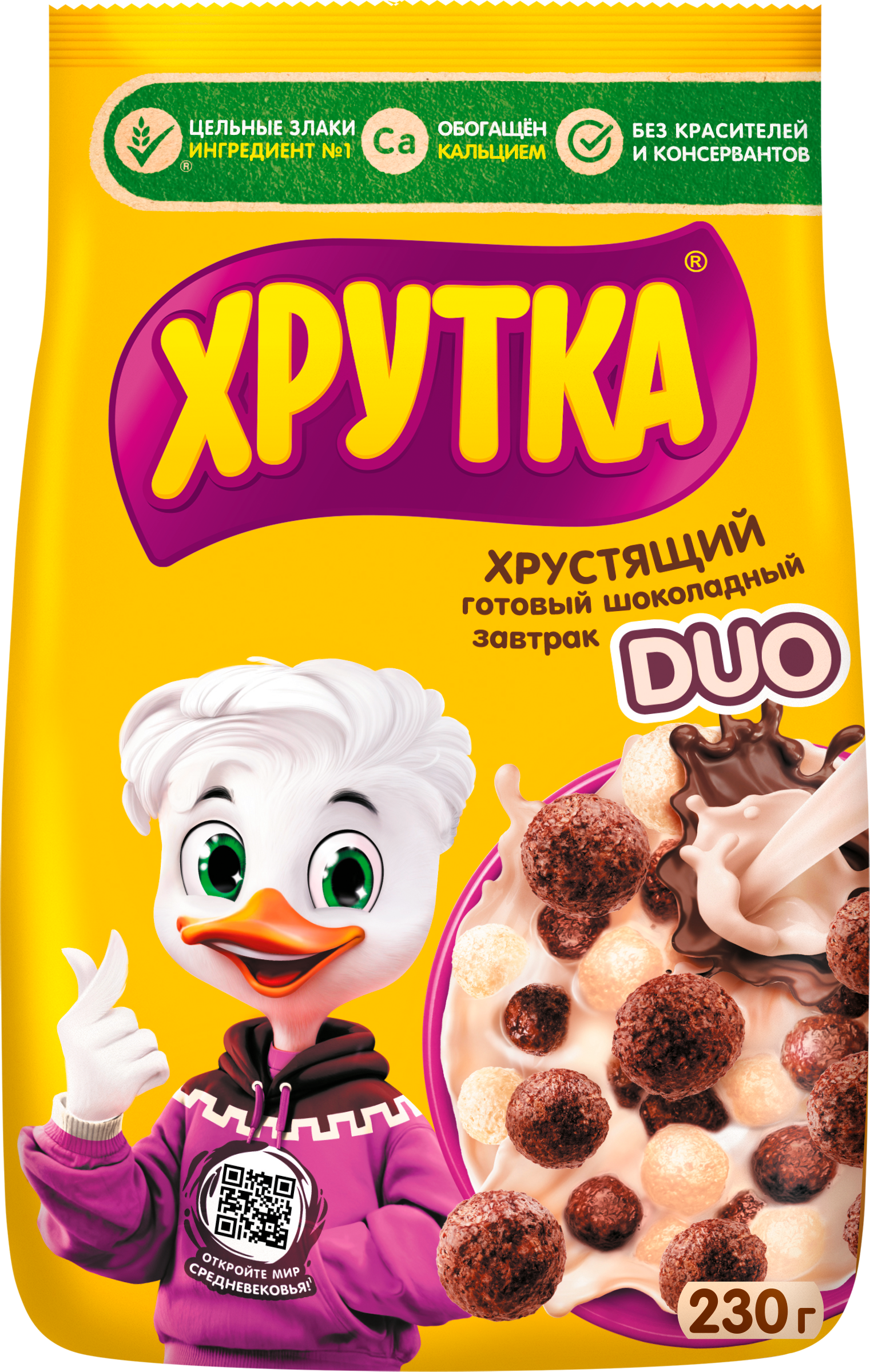 Изображение товара Готовый завтрак ХРУТКА Duo, шарики, 230г