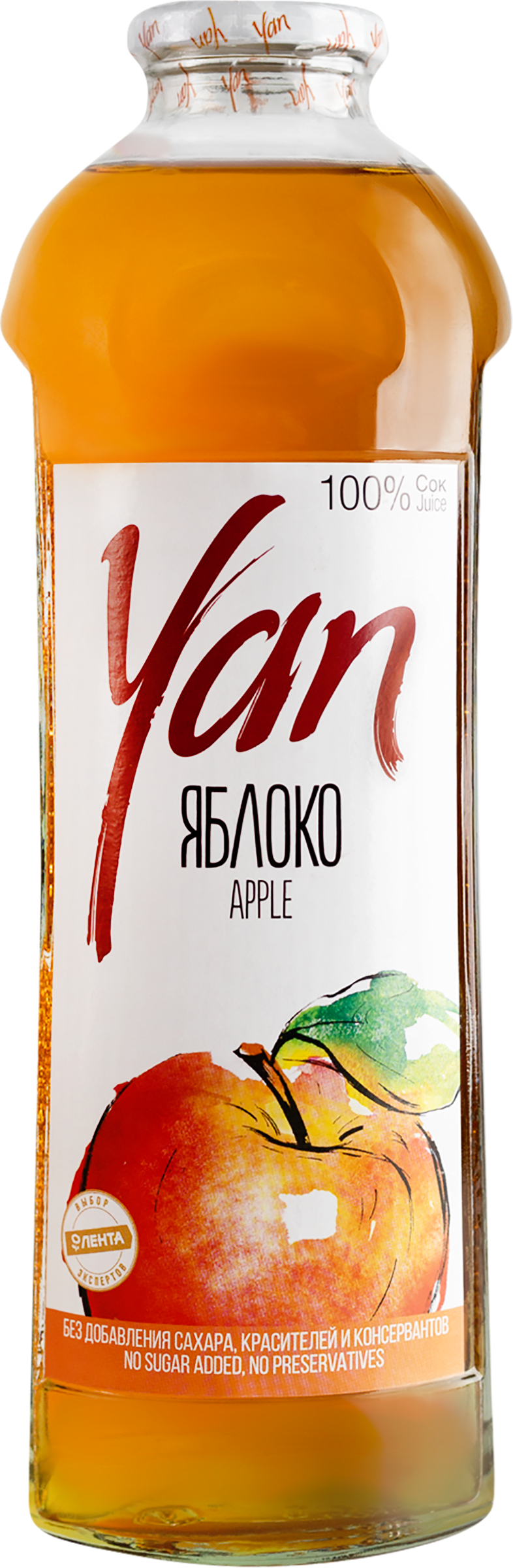 Изображение товара Яблочный восстановленный сок YAN 0.93л натуральный без добавок