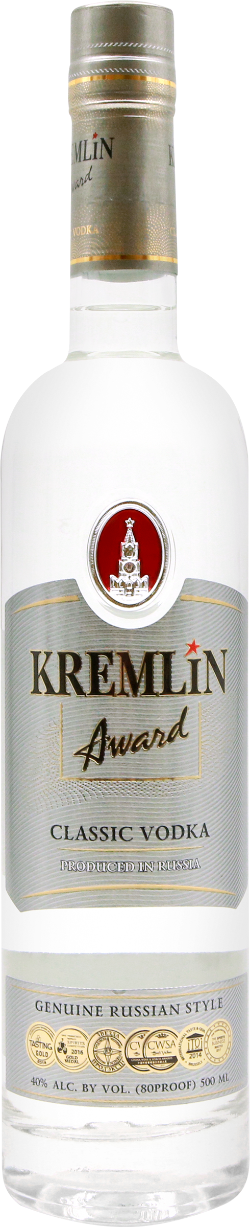 Изображение товара Водка KREMLIN AWARD Classic 40% 0.5л - качество и традиции