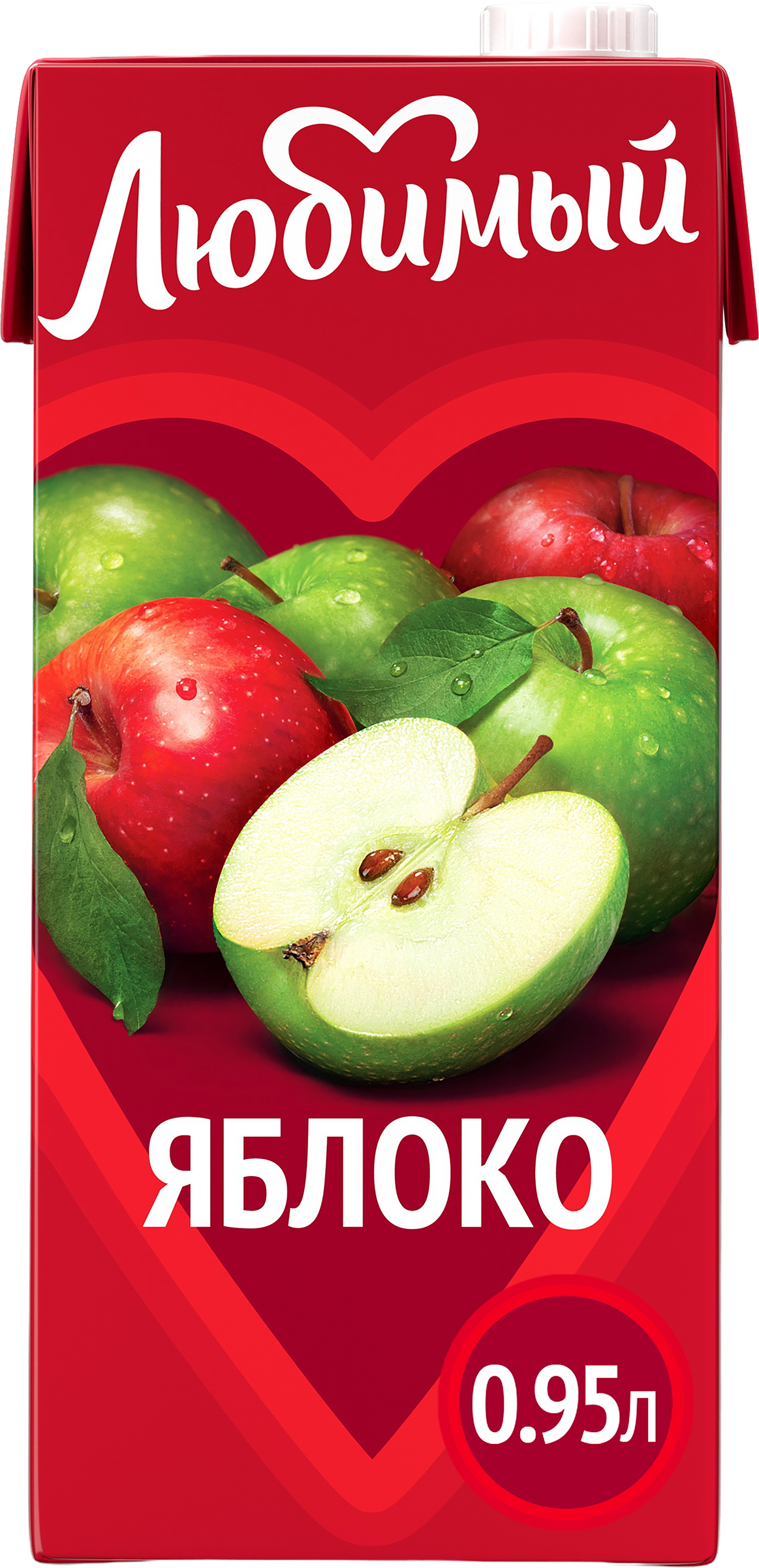Изображение товара Напиток сокосодержащий ЛЮБИМЫЙ Яблоко осветленный 0.95л