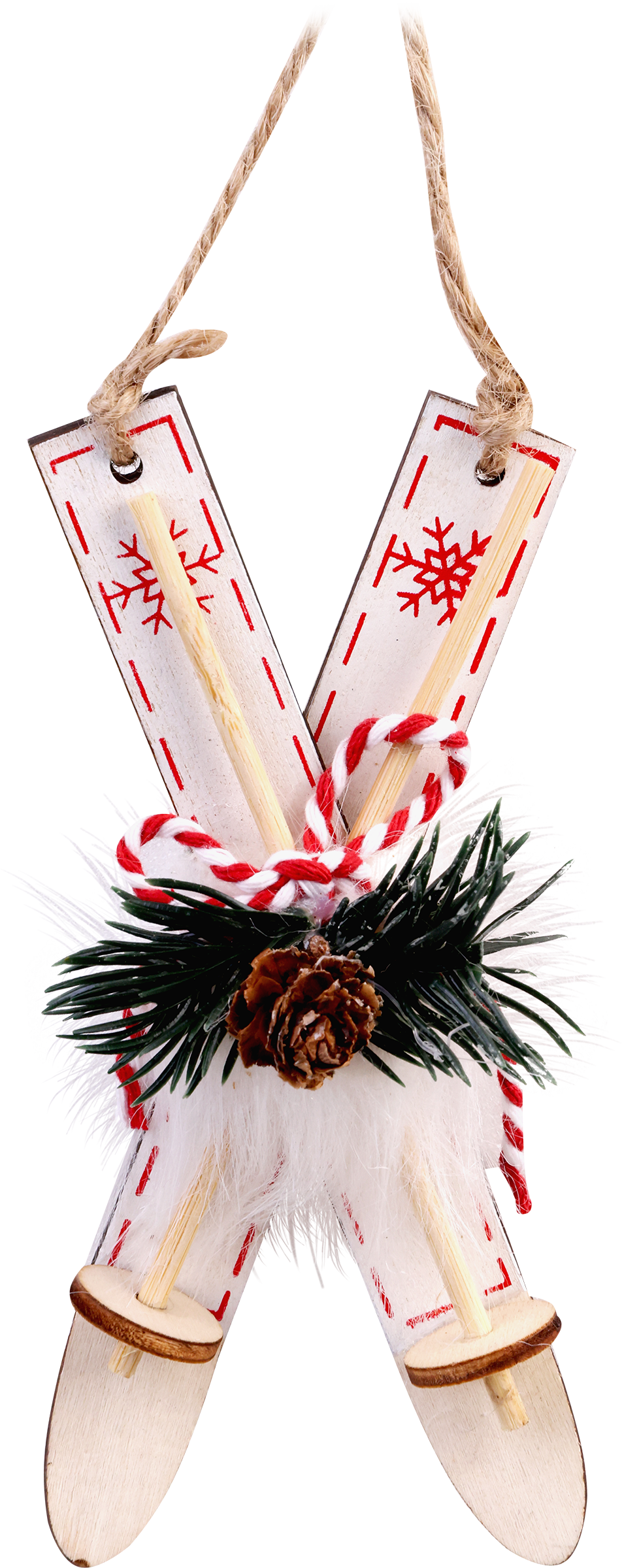 Изображение товара Украшение елочное Лыжи из дерева HOMECLUB праздничный декор 5, 5х2х12, 5 см