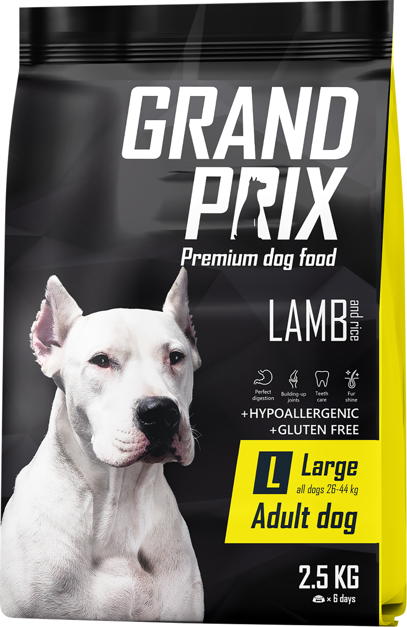 Изображение товара Корм сухой для взрослых собак GRAND PRIX Large Ягненок 2,5кг