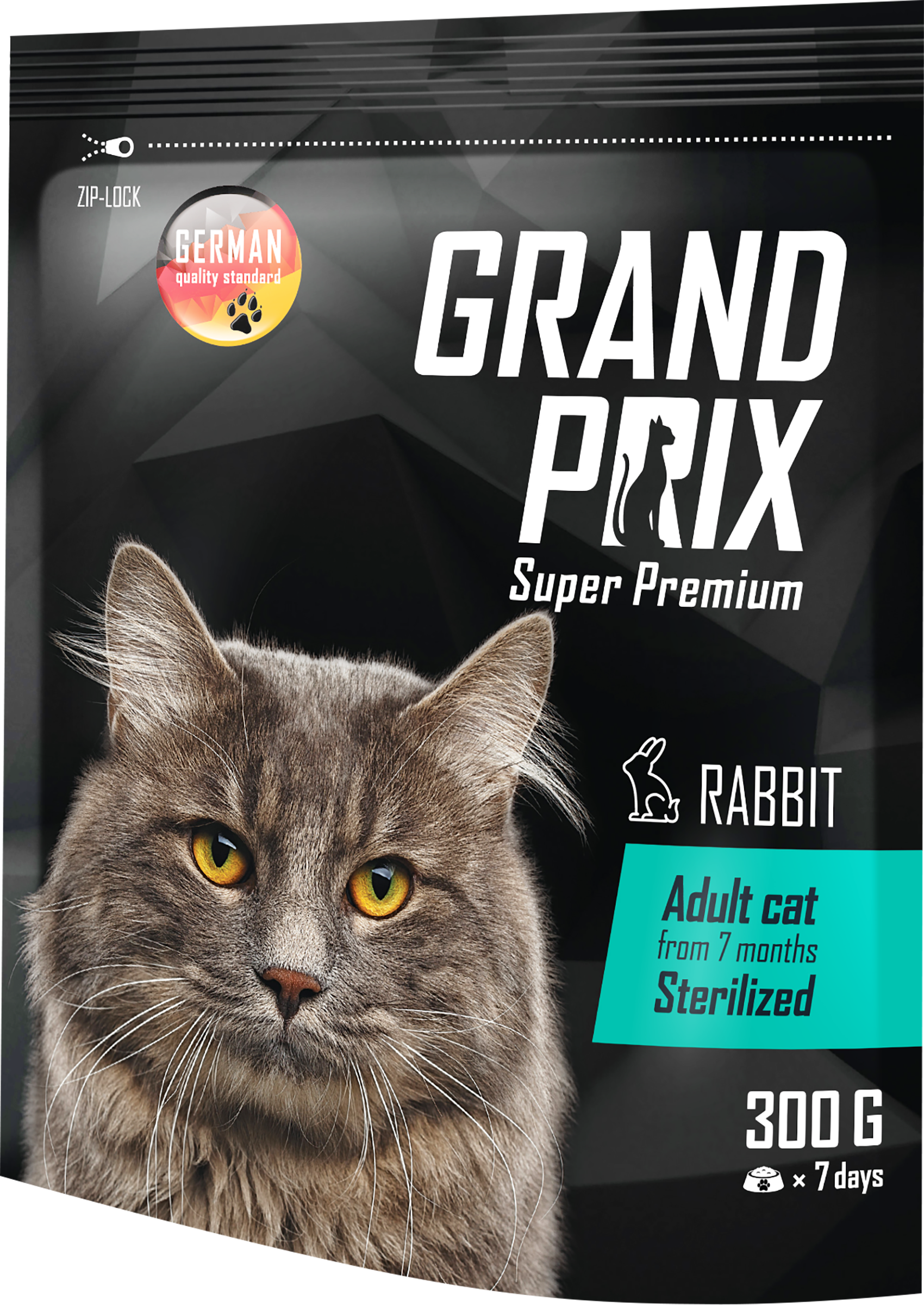 Изображение товара Корм сухой для взрослых кошек GRAND PRIX Adult Sterilized Кролик, для стерилизованных, 300г