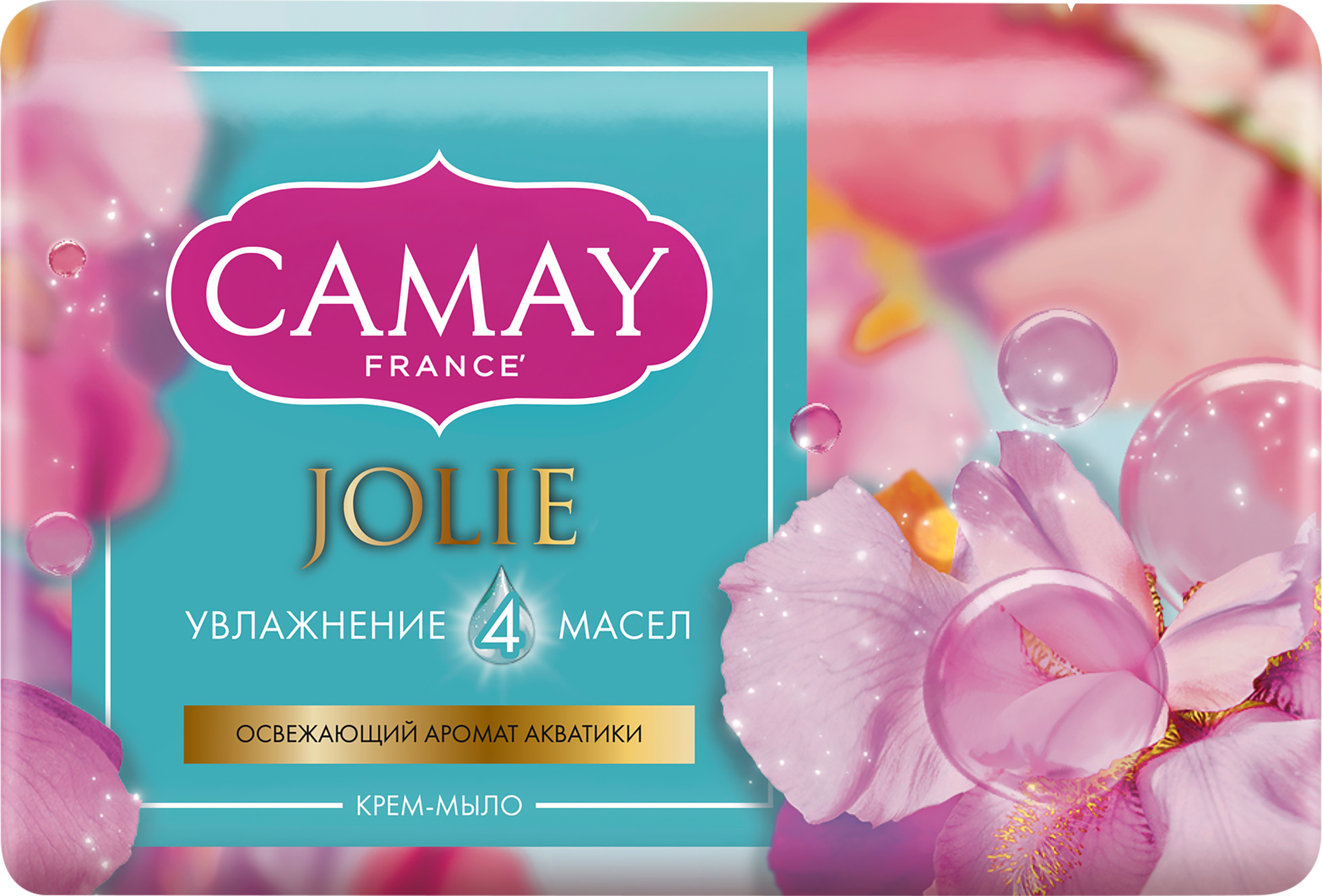 Изображение товара Крем-мыло CAMAY Увлажнение 4 масел 85г с ароматом акватики