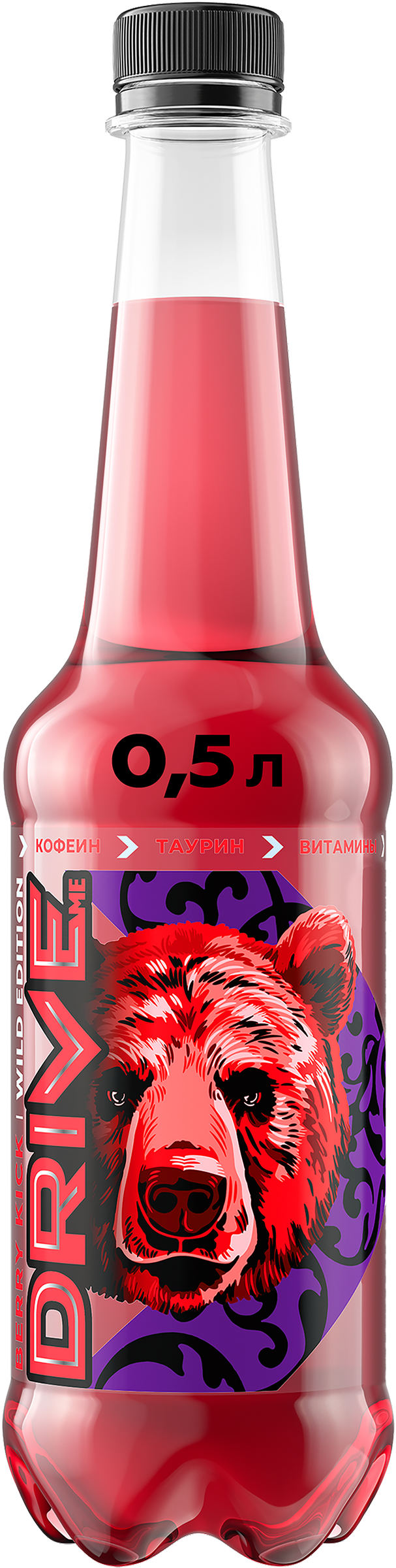 Изображение товара Энергетический напиток DRIVE ME Ягодный вкус 0.5л газированный бодрящий напиток