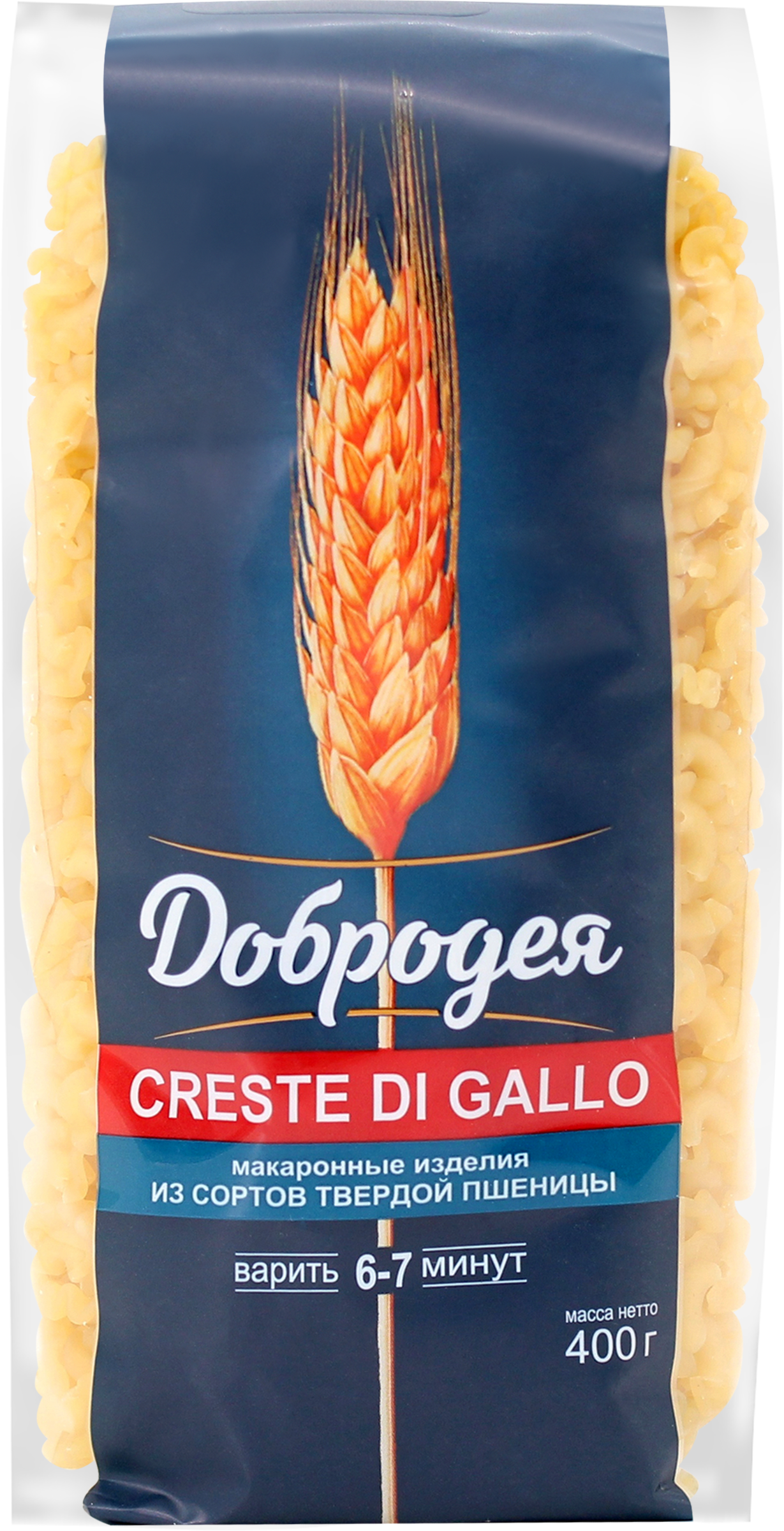 Изображение товара Макароны ДОБРОДЕЯ Creste di Gallo группа А, высший сорт, 400г