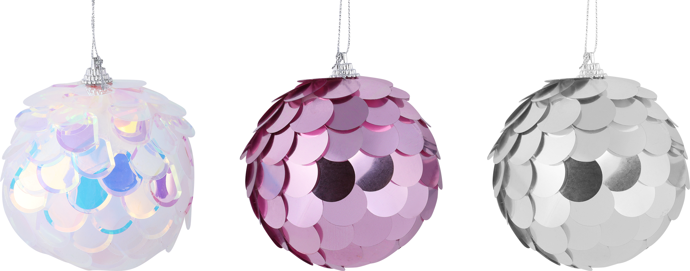 Изображение товара Шар елочный HOMECLUB 8см со сверкающими пластинками асортимент