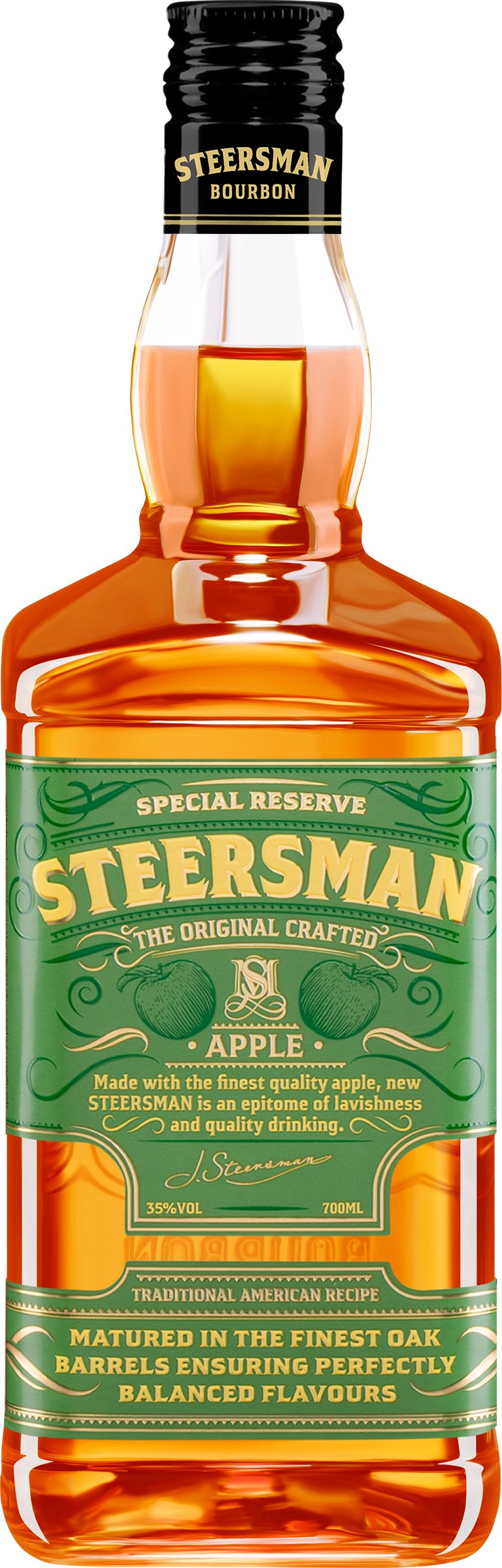 Изображение товара Коктейль STEERSMAN со вкусом яблока 35% 0.7л крепкий напиток