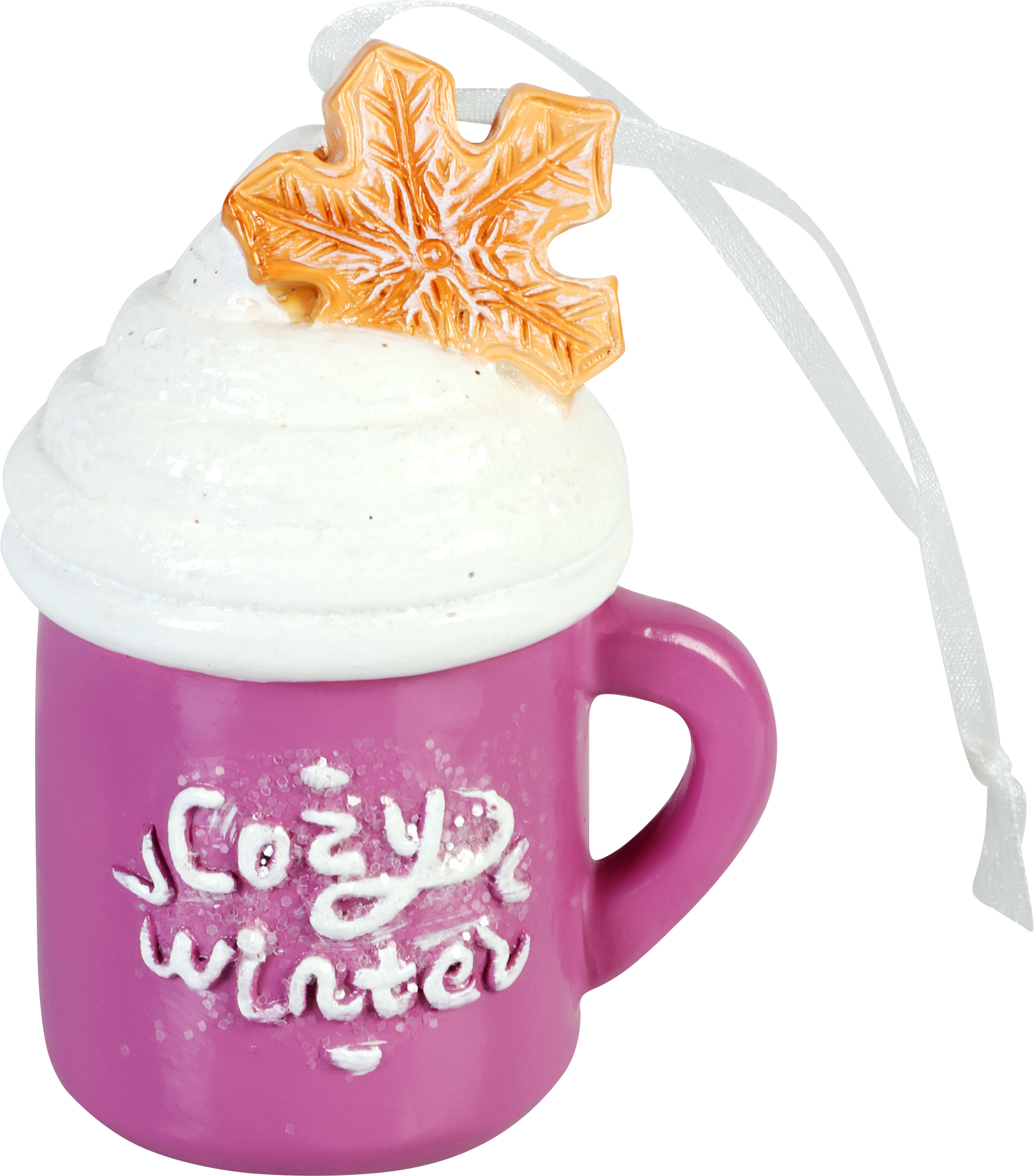 Изображение товара Украшение елочное HOMECLUB Какао с пряником полирезин 6,7x5x9 см