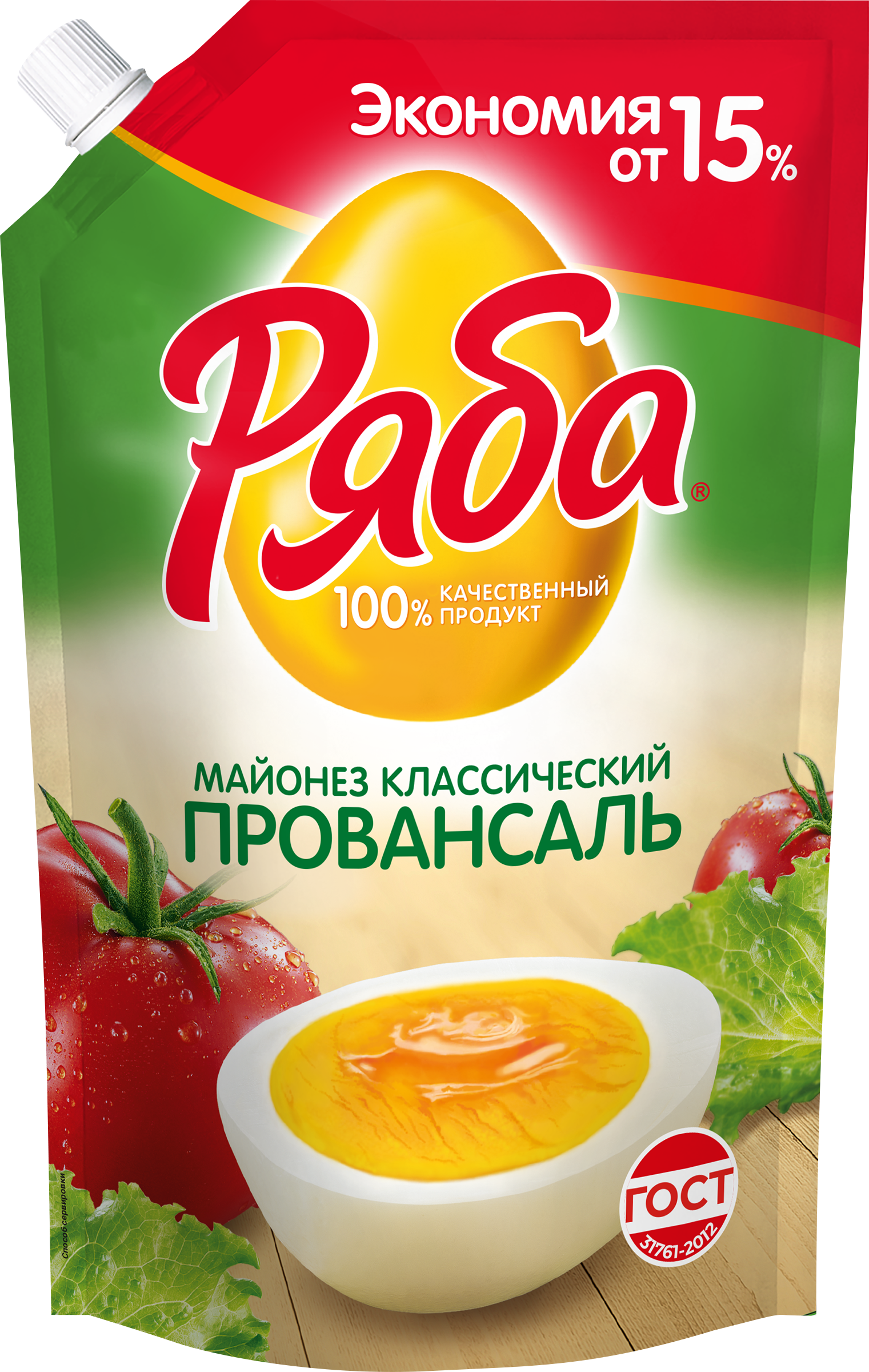 Изображение товара Майонез РЯБА Провансаль Классический 50,5% 630г Россия