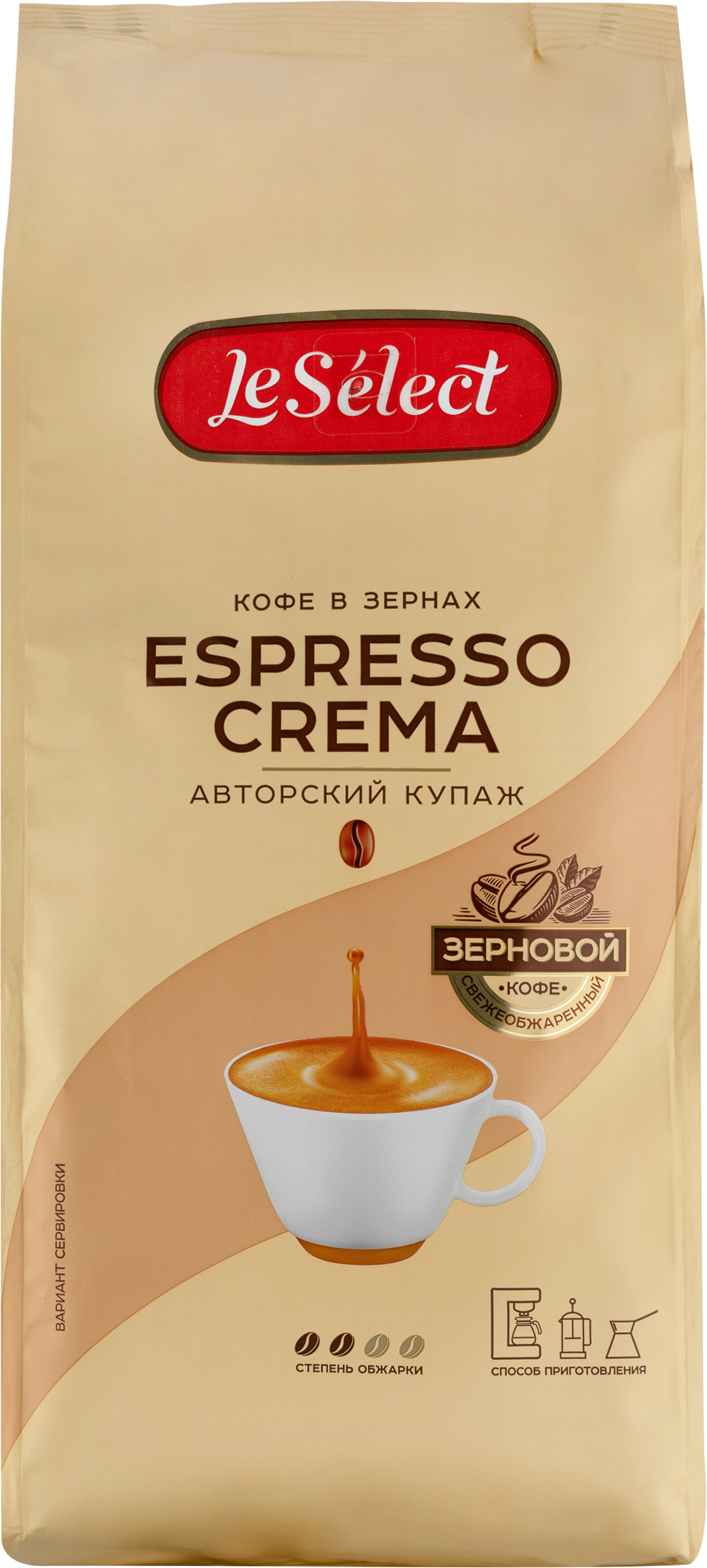 Изображение товара Кофе зерновой LE SELECT Espresso Crema жареный 1кг