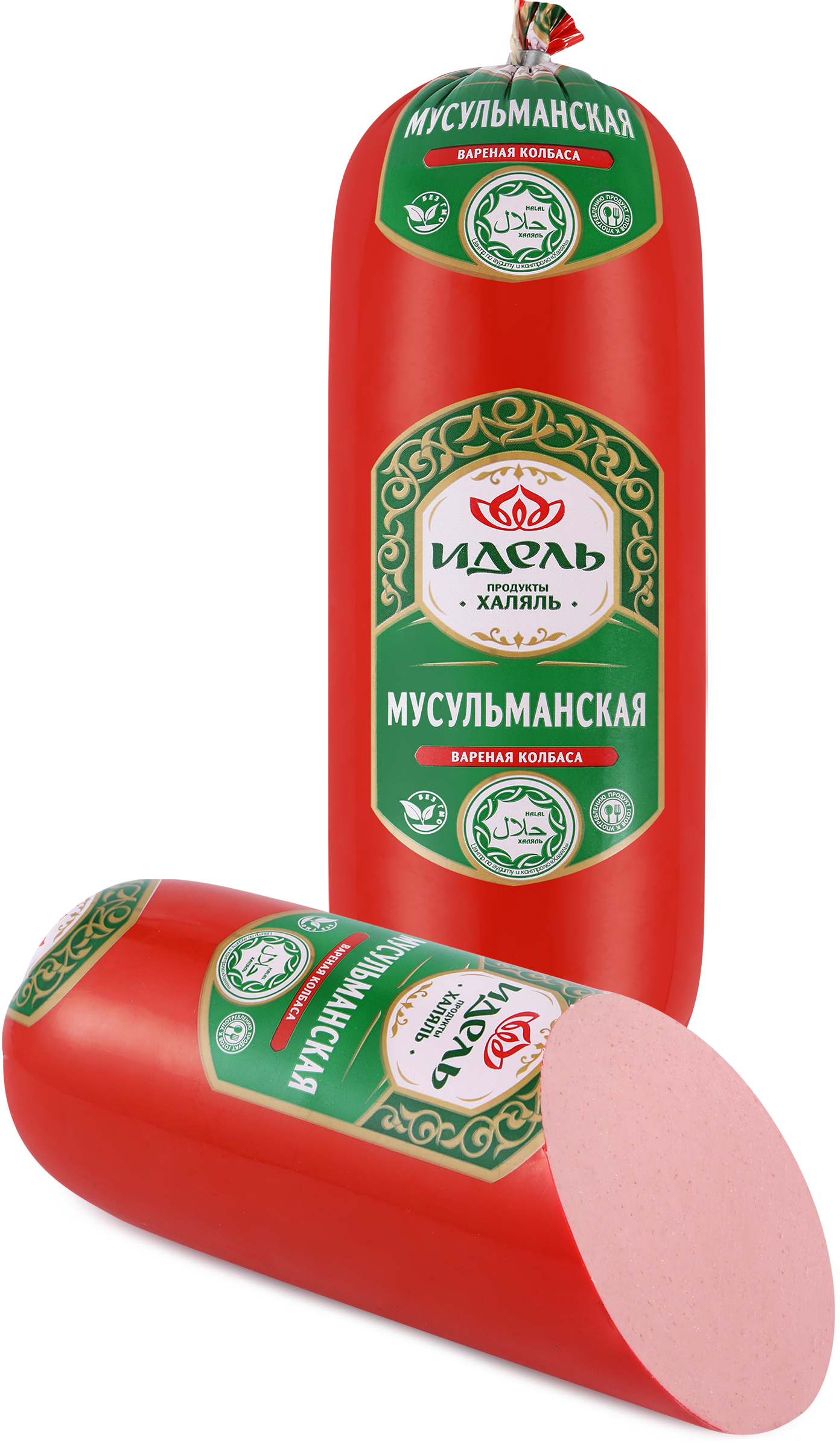 Изображение товара Колбаса вареная ИДЕЛЬ Мусульманская Халяль для вкусных закусок и горячих блюд