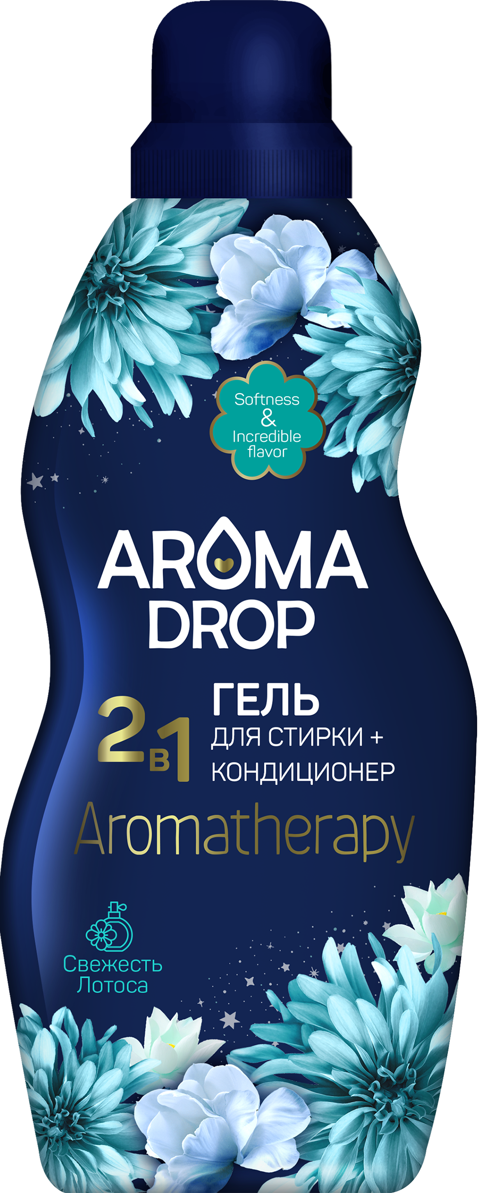 Изображение товара Гель для стирки AROMA DROP 2в1 Свежесть лотоса 1л