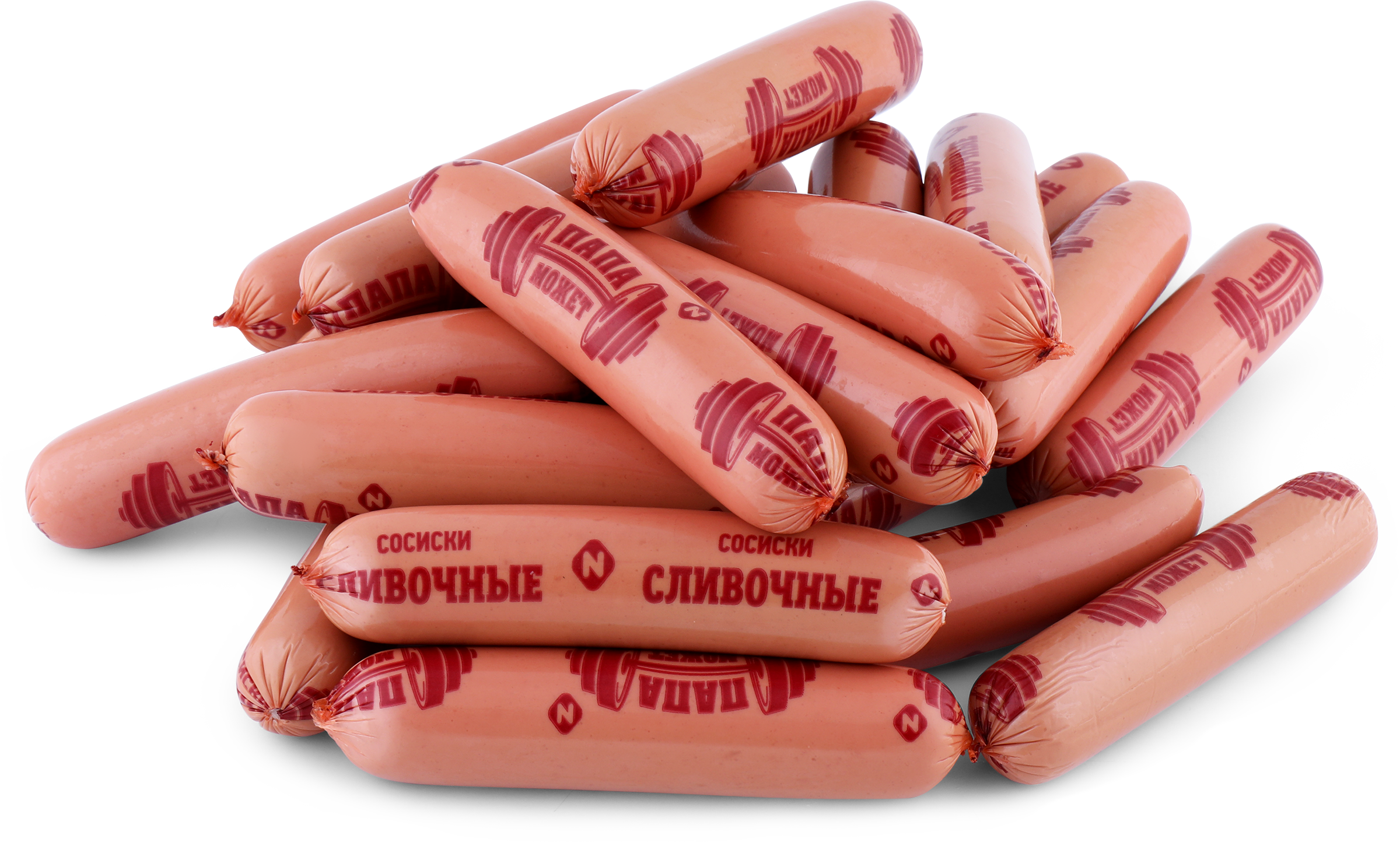 Изображение товара Сосиски ПАПА МОЖЕТ Сливочные, весовые - вареные мясные сосиски, панировка, 200 г