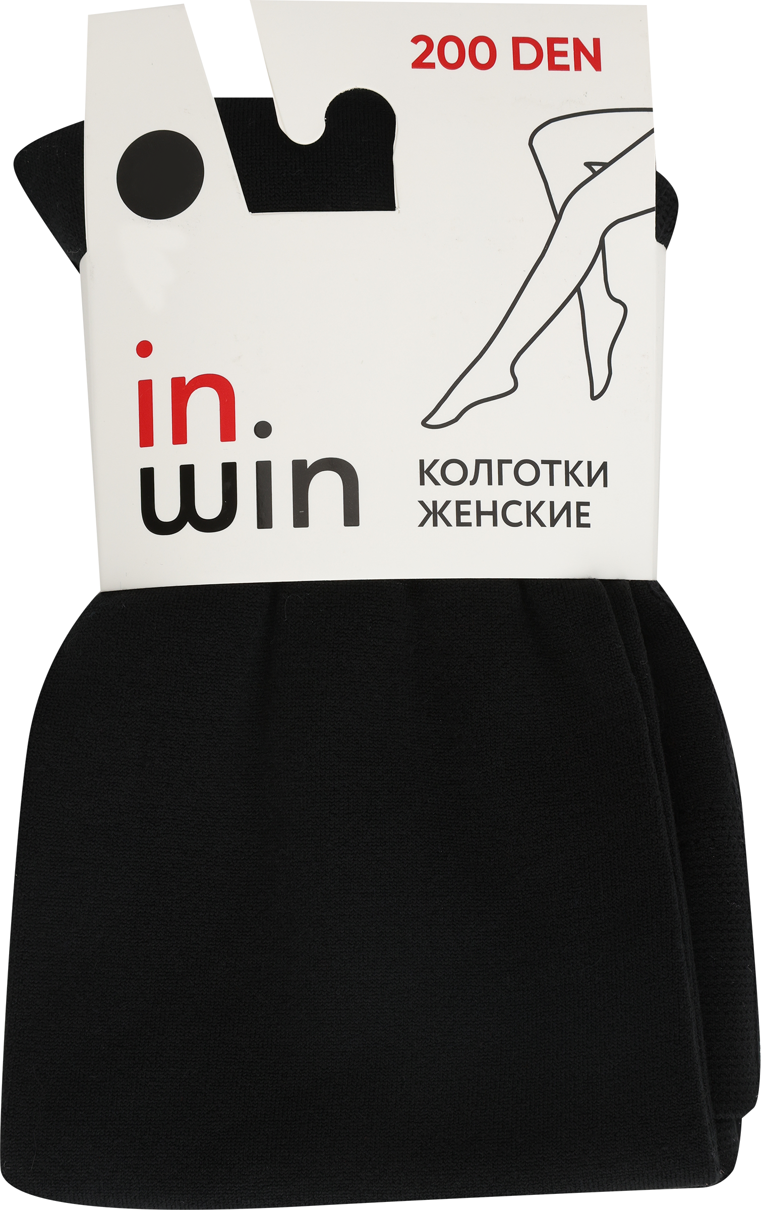 Изображение товара Женские колготки INWIN 200 den черные плотные для зимы и демисезона