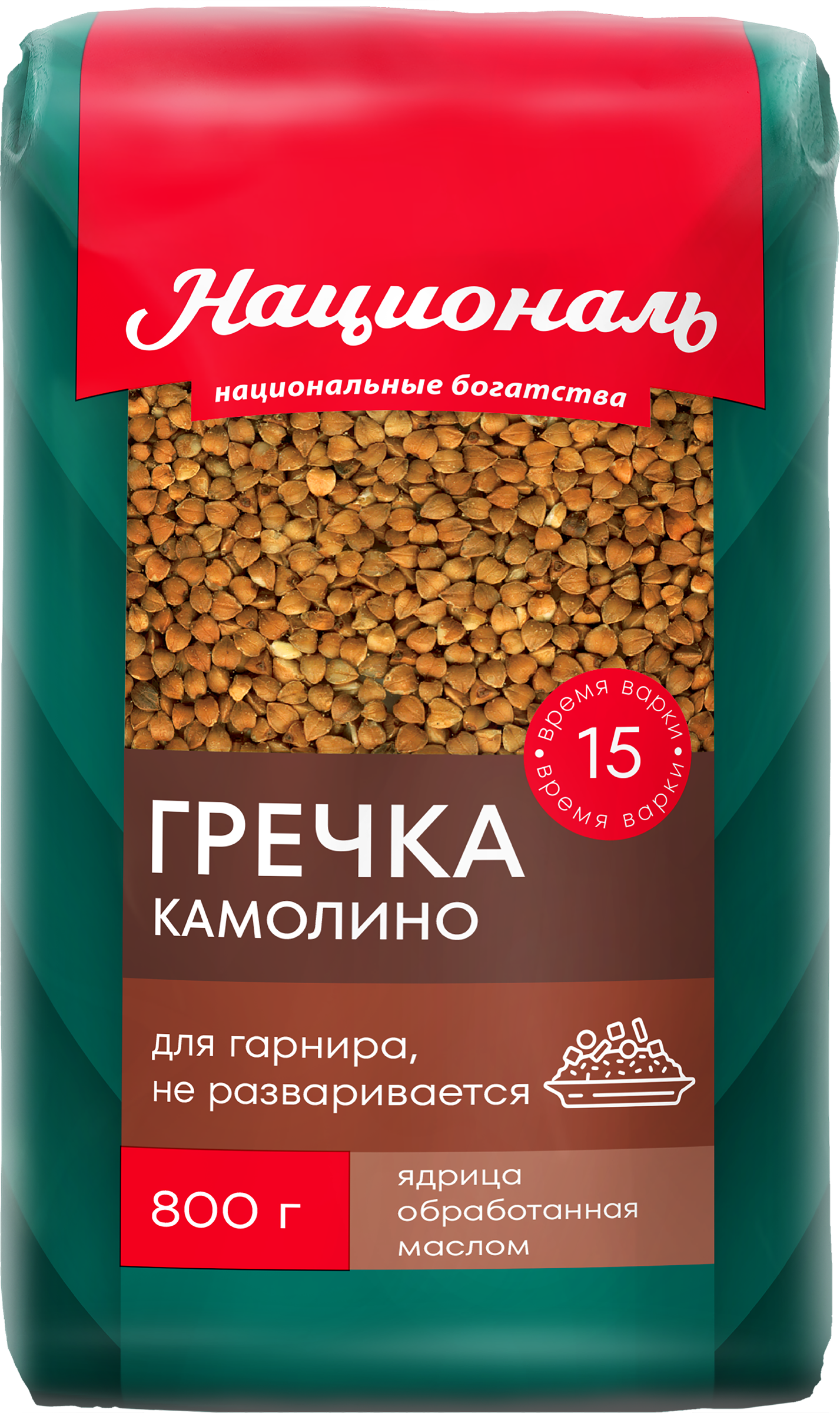 Изображение товара Крупа гречневая НАЦИОНАЛЬ Камолино, 800г