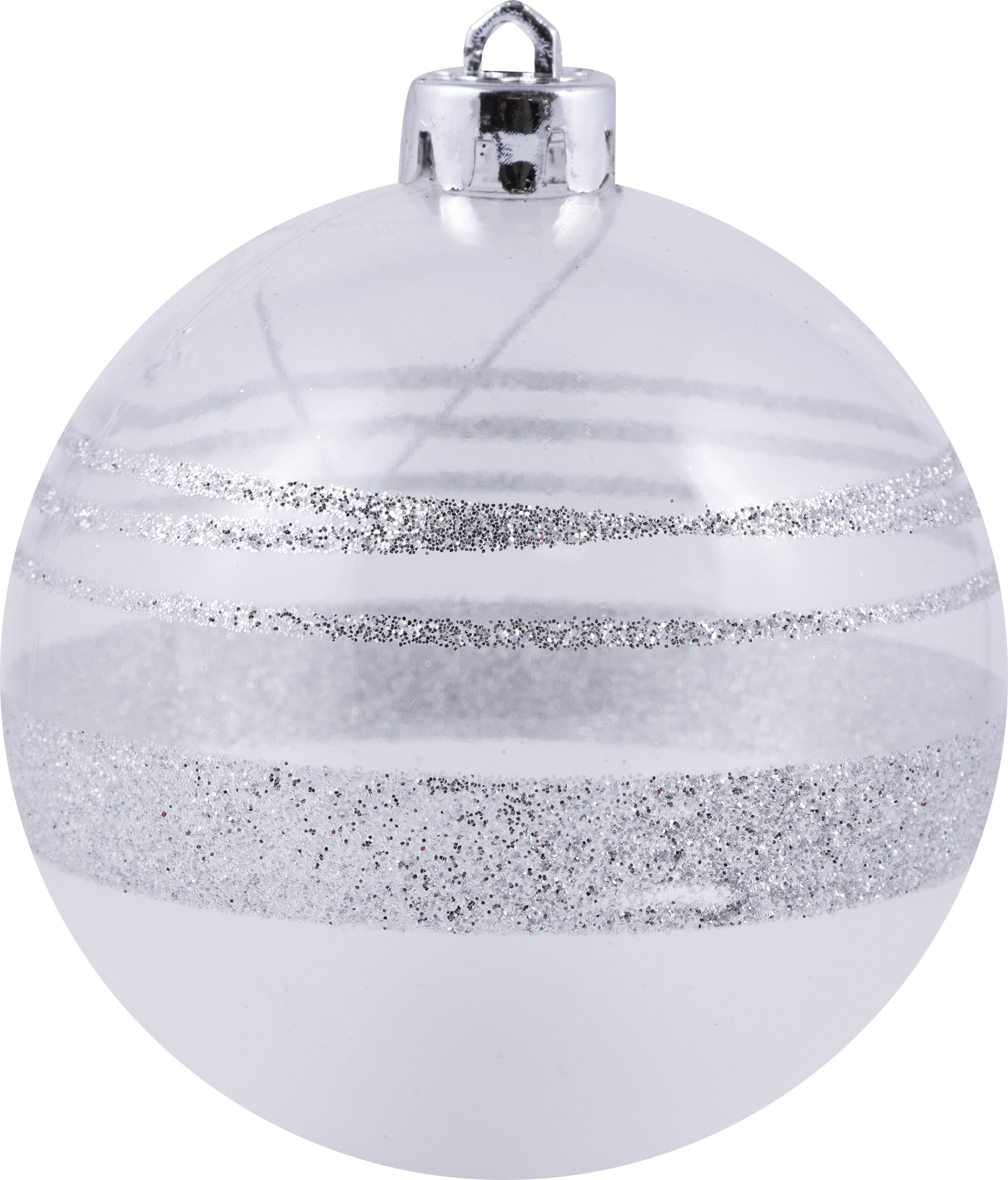 Изображение товара Шар елочный HOMECLUB Спирали d=8см цвет серебро