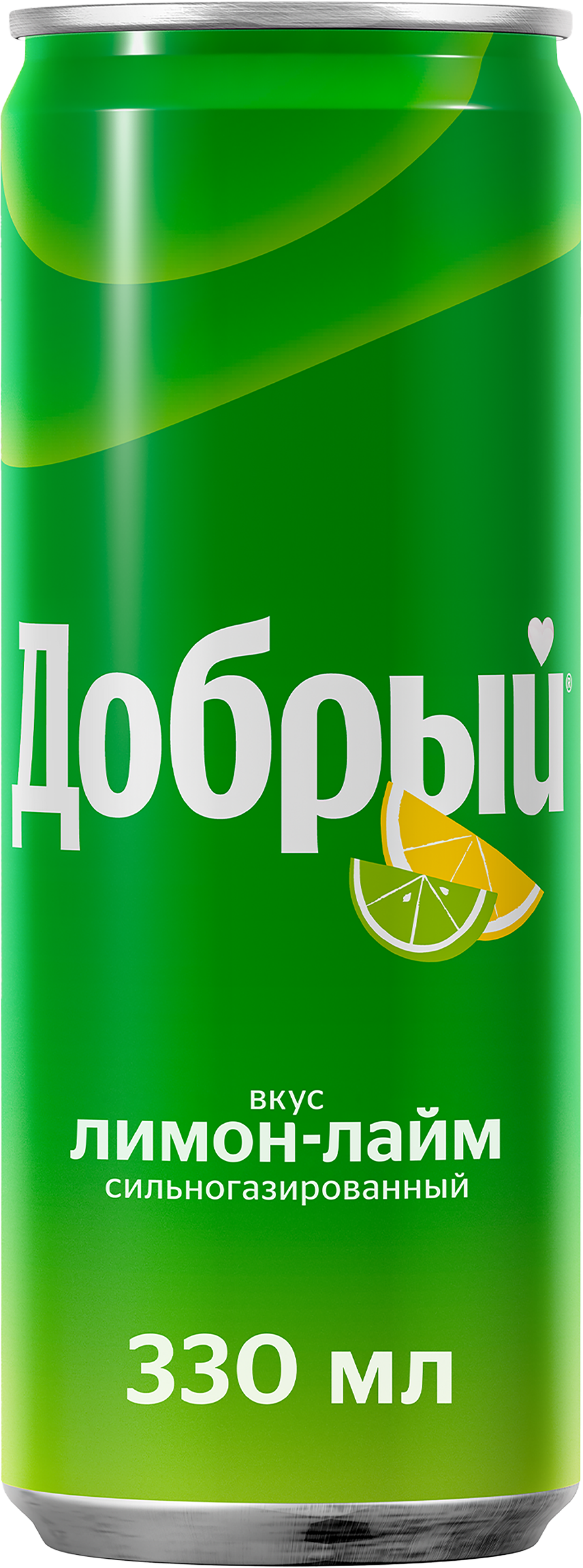Изображение товара Напиток ДОБРЫЙ Лимон, лайм сильногазированный 0.33л