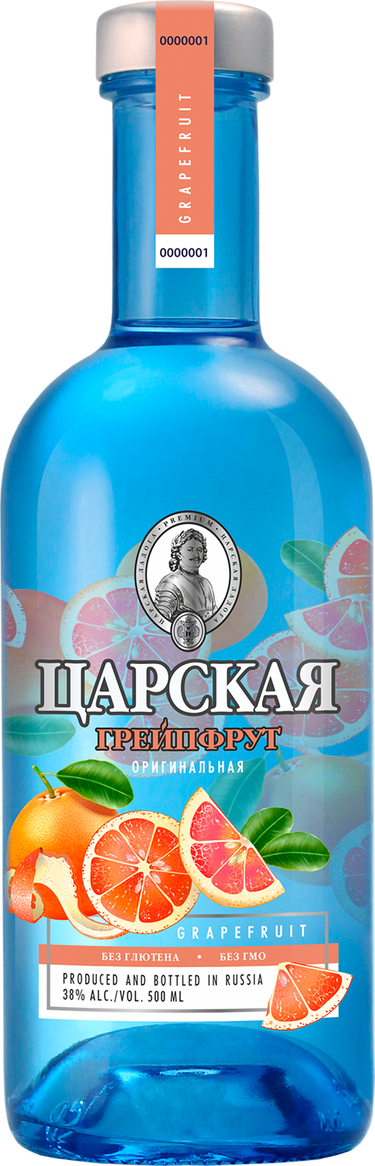 Изображение товара Настойка горькая ЦАРСКАЯ Czar's original Grapefruit оригинальная 38%, 0.7л