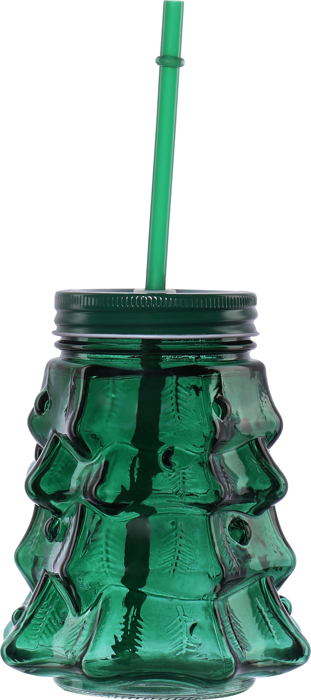 Изображение товара Банка HOMECLUB Елочка с трубочкой 550мл, стекло Арт. SDB