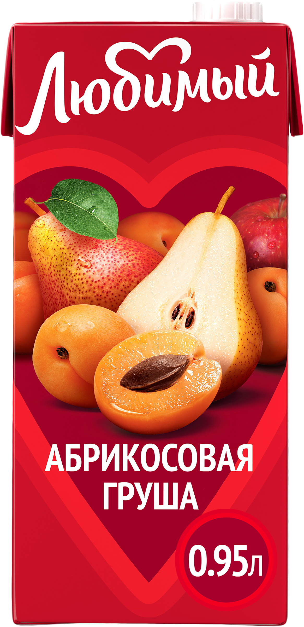 Изображение товара Напиток сокосодержащий ЛЮБИМЫЙ Абрикосовая груша, 0.95л