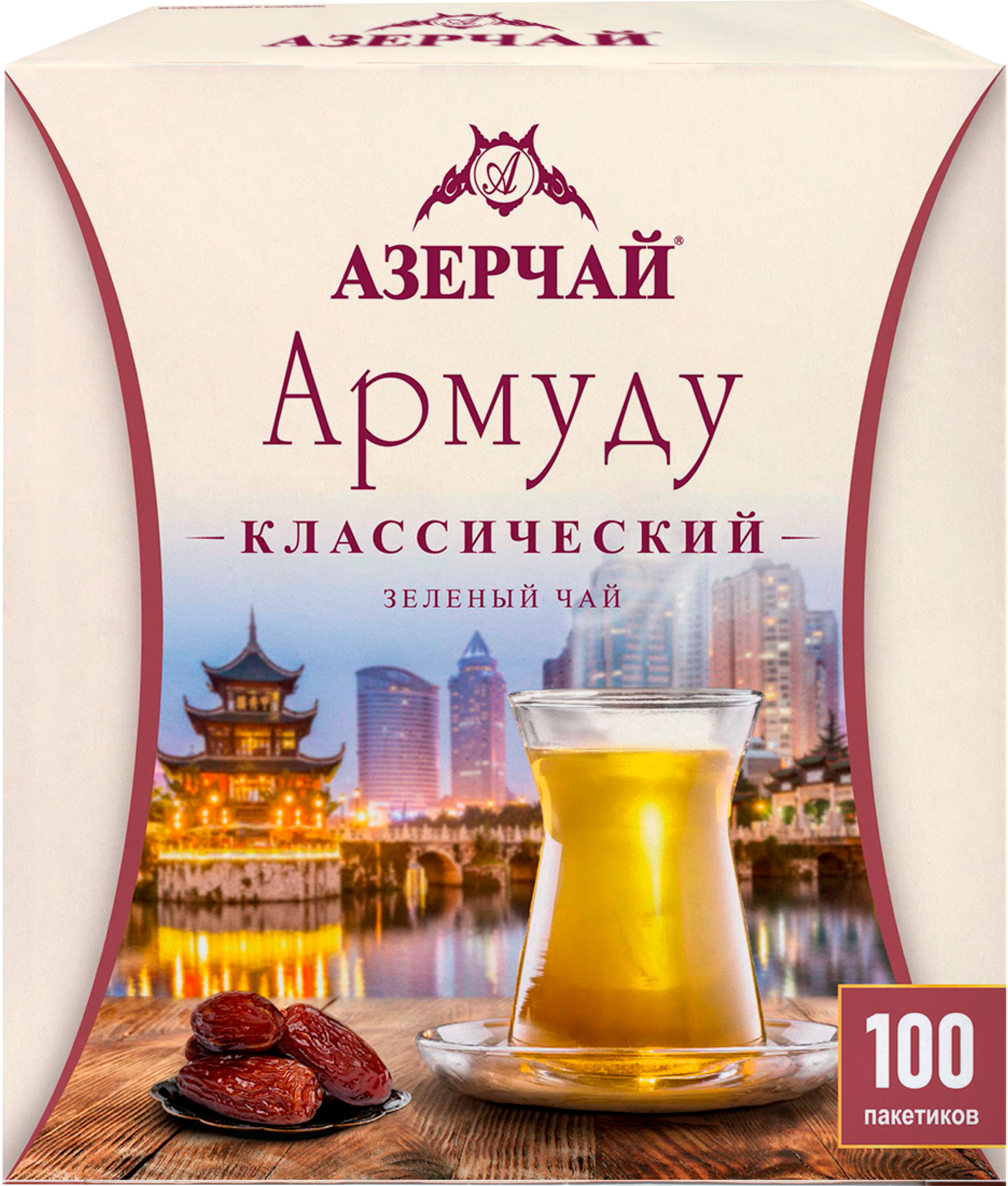 Изображение товара Чай зеленый АЗЕРЧАЙ Армуду, 100пак