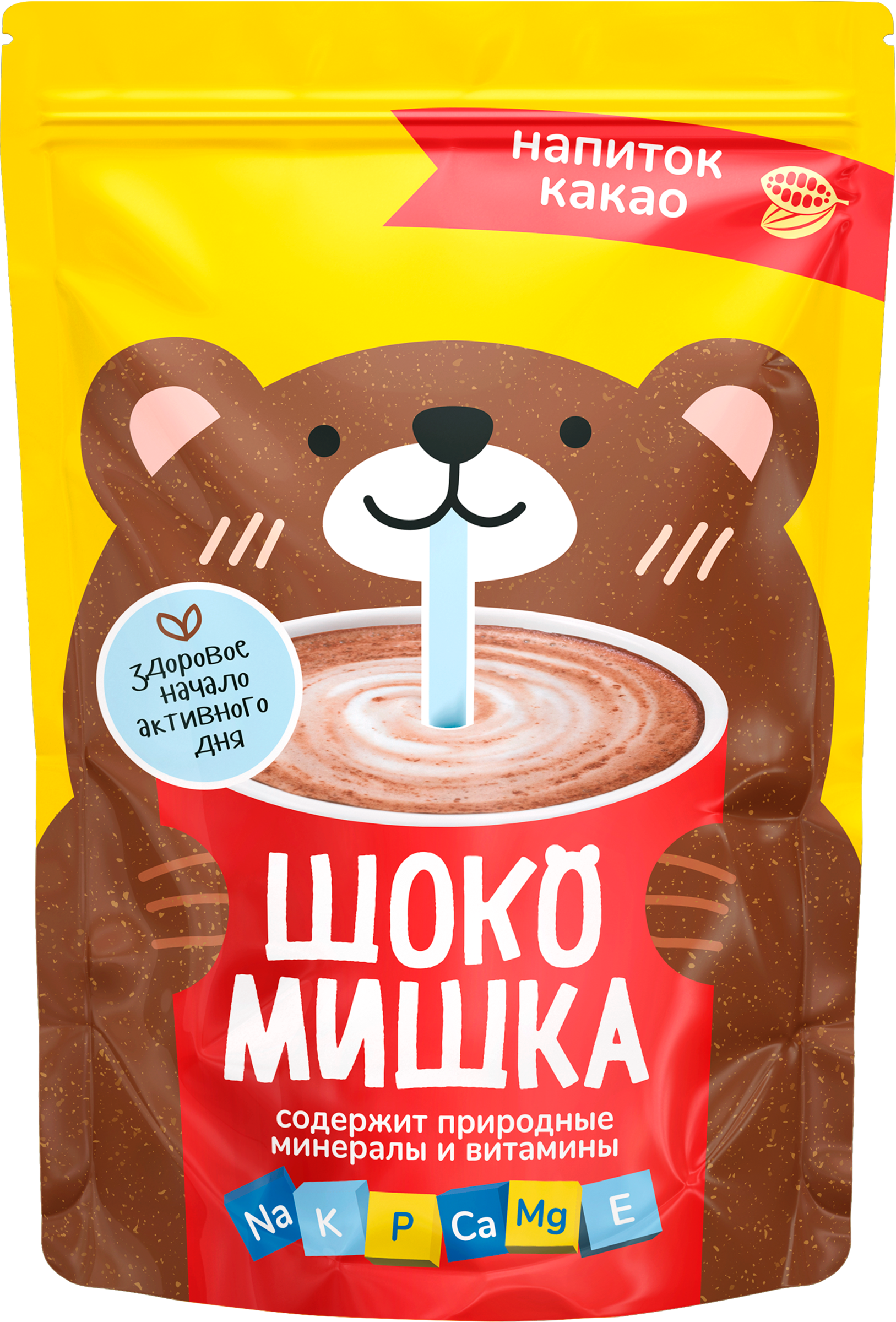 Изображение товара Какао-напиток растворимый ШОКОМИШКА, 250г для вкусного и полезного напитка