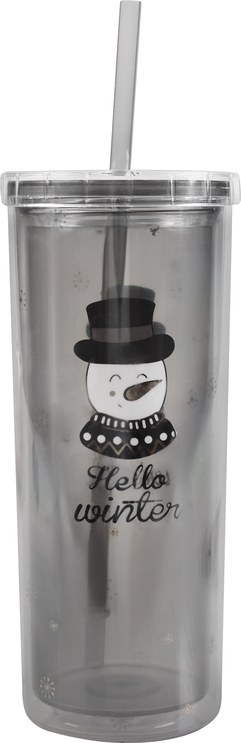 Изображение товара Стакан HOMECLUB с двойными стенками и трубочкой, 430мл