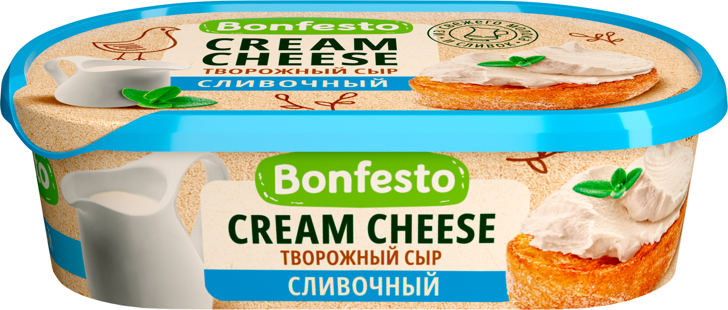 Изображение товара Сыр творожный BONFESTO Кремчиз Сливочный 65%, без змж, 140г