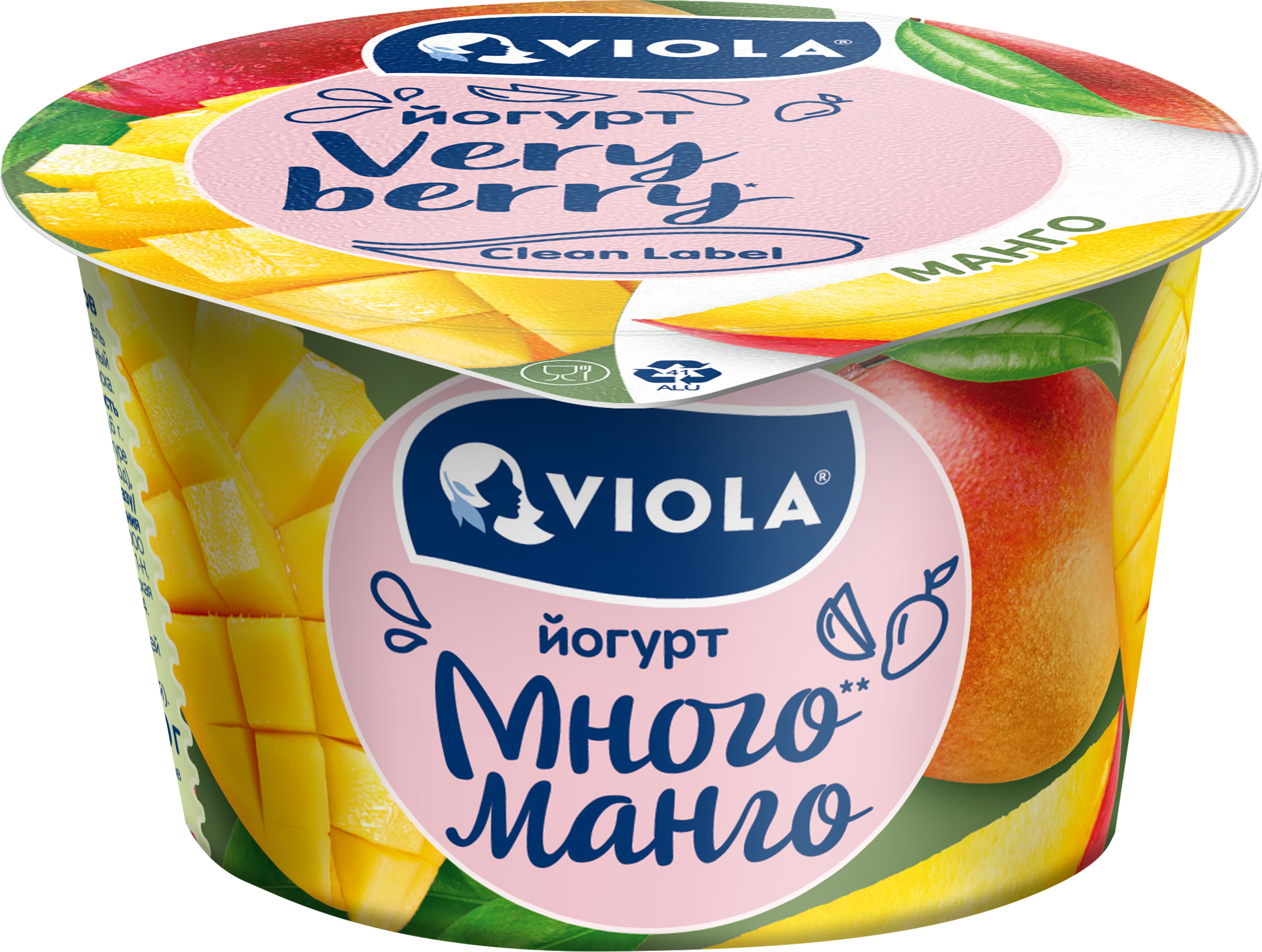 Изображение товара Йогурт VIOLA Very Berry с манго 2,6%, без змж, 180г