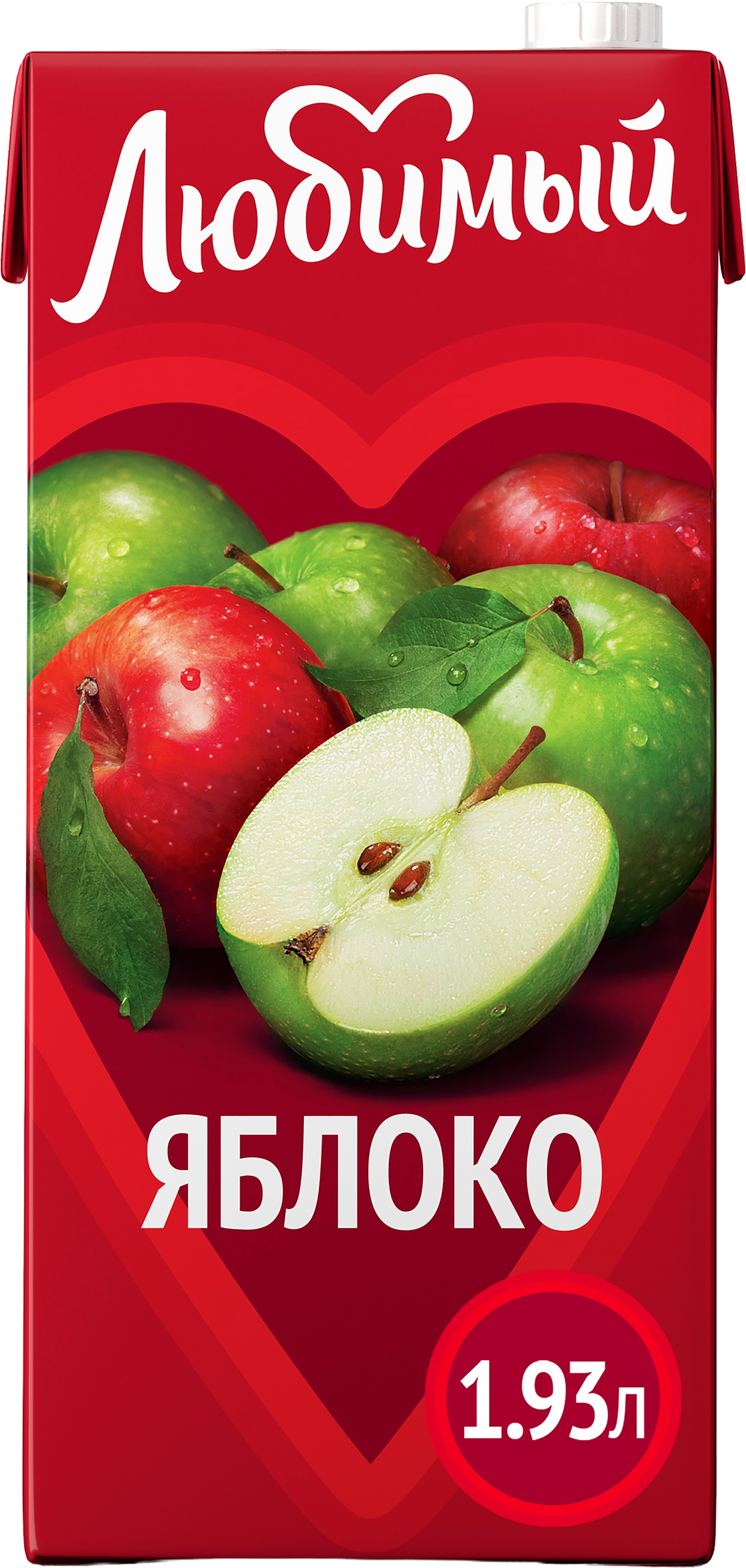 Изображение товара Напиток ЛЮБИМЫЙ Яблоко осветленный сокосодержащий 1.93л натуральный вкус без добавок